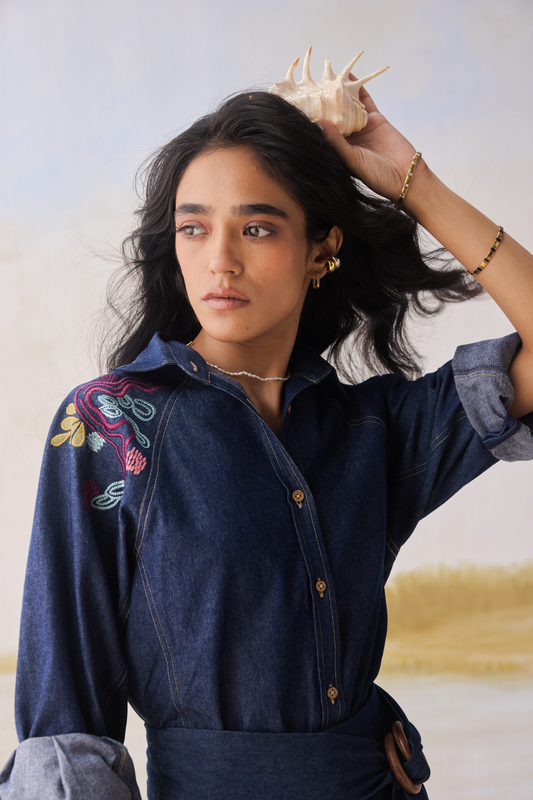 The Wave Sustainable Denim Shirt