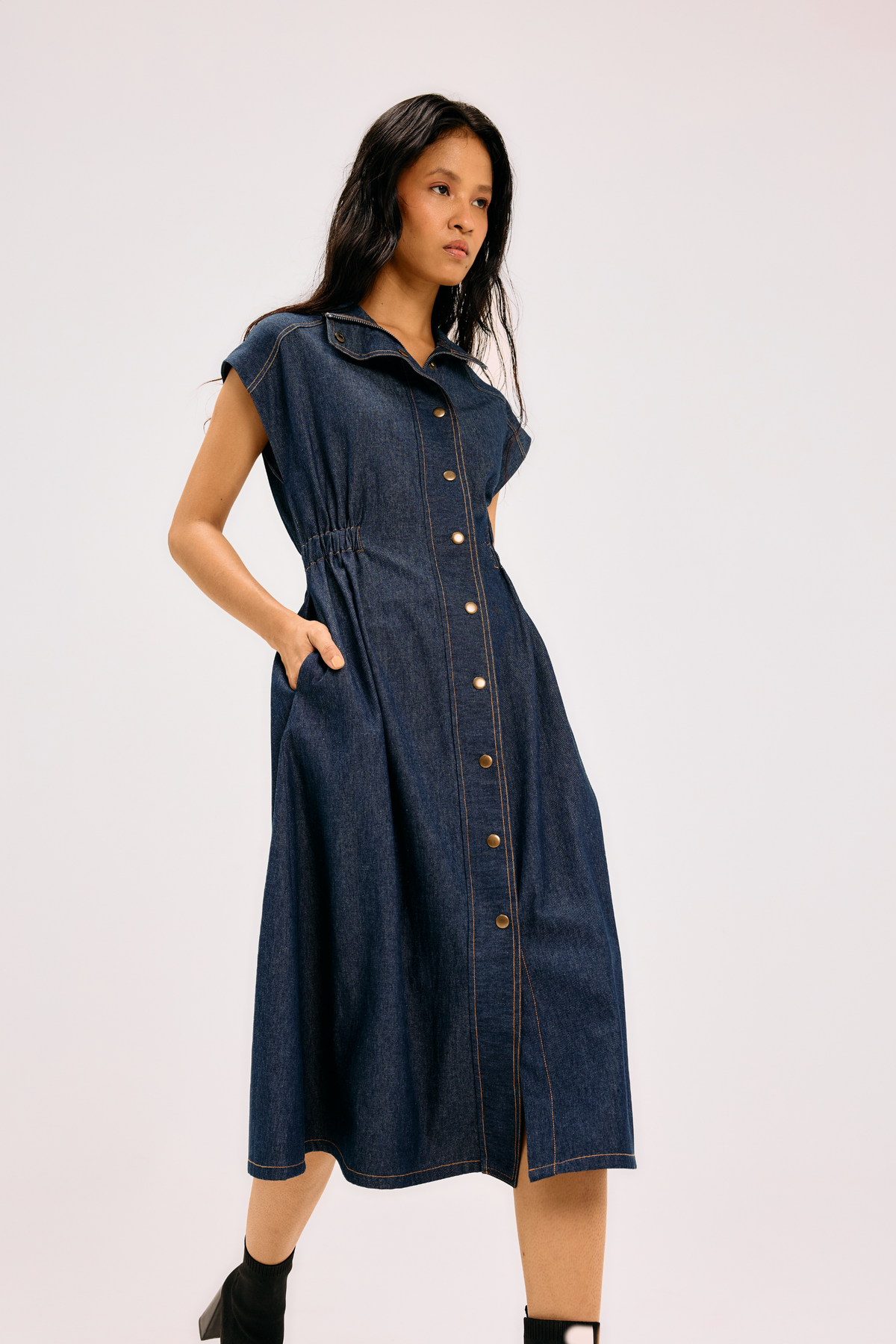 Twilight Glow Sustainable Denim Dress