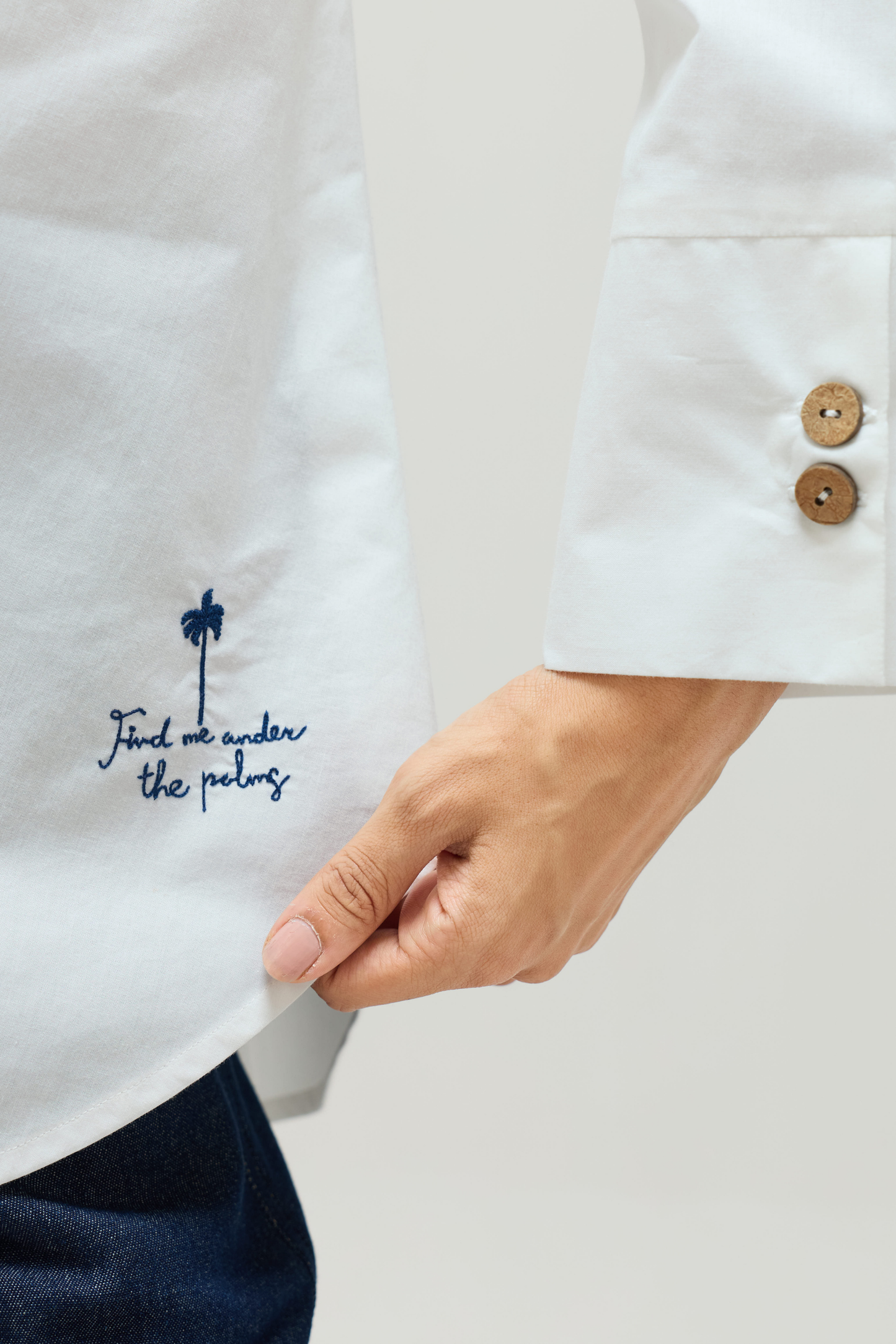 Under The Palms Organic Cotton Wrap Shirt