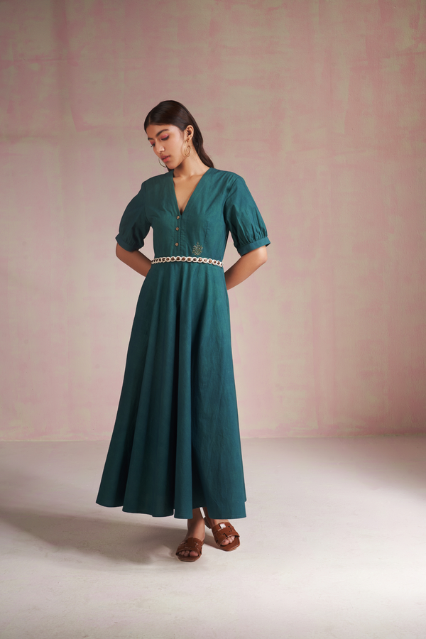 The Seaweed naturally dyed organic cotton dress