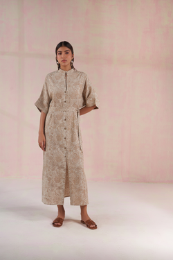 Reef Love linen shirt dress