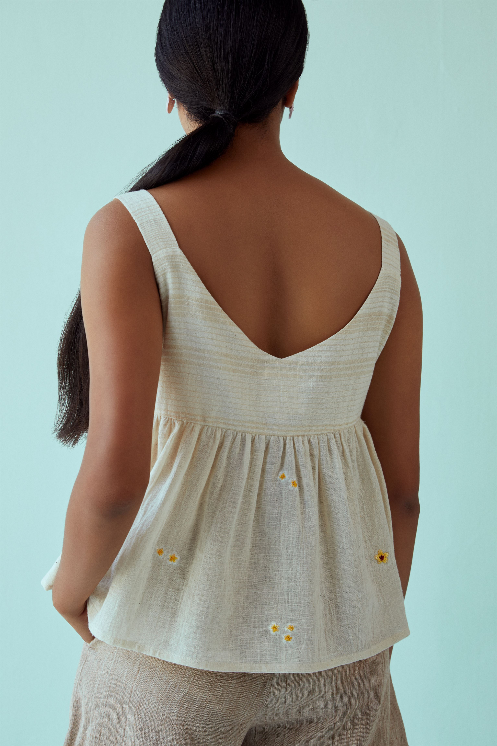 The Summery handwoven organic cotton top