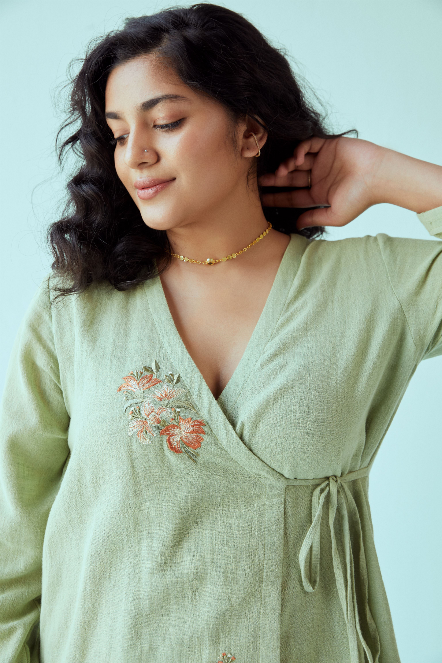 Endless Summer handwoven organic cotton wrap dress