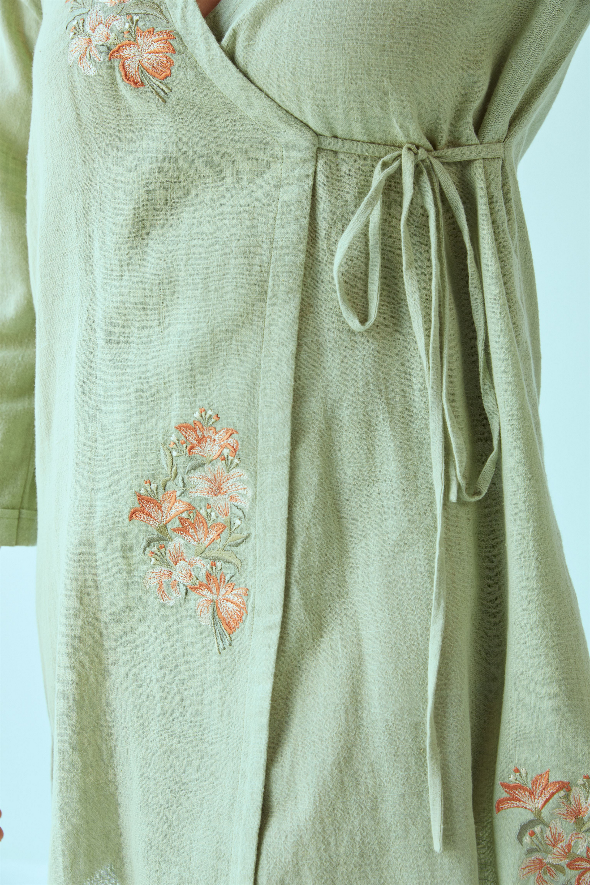 Endless Summer handwoven organic cotton wrap dress