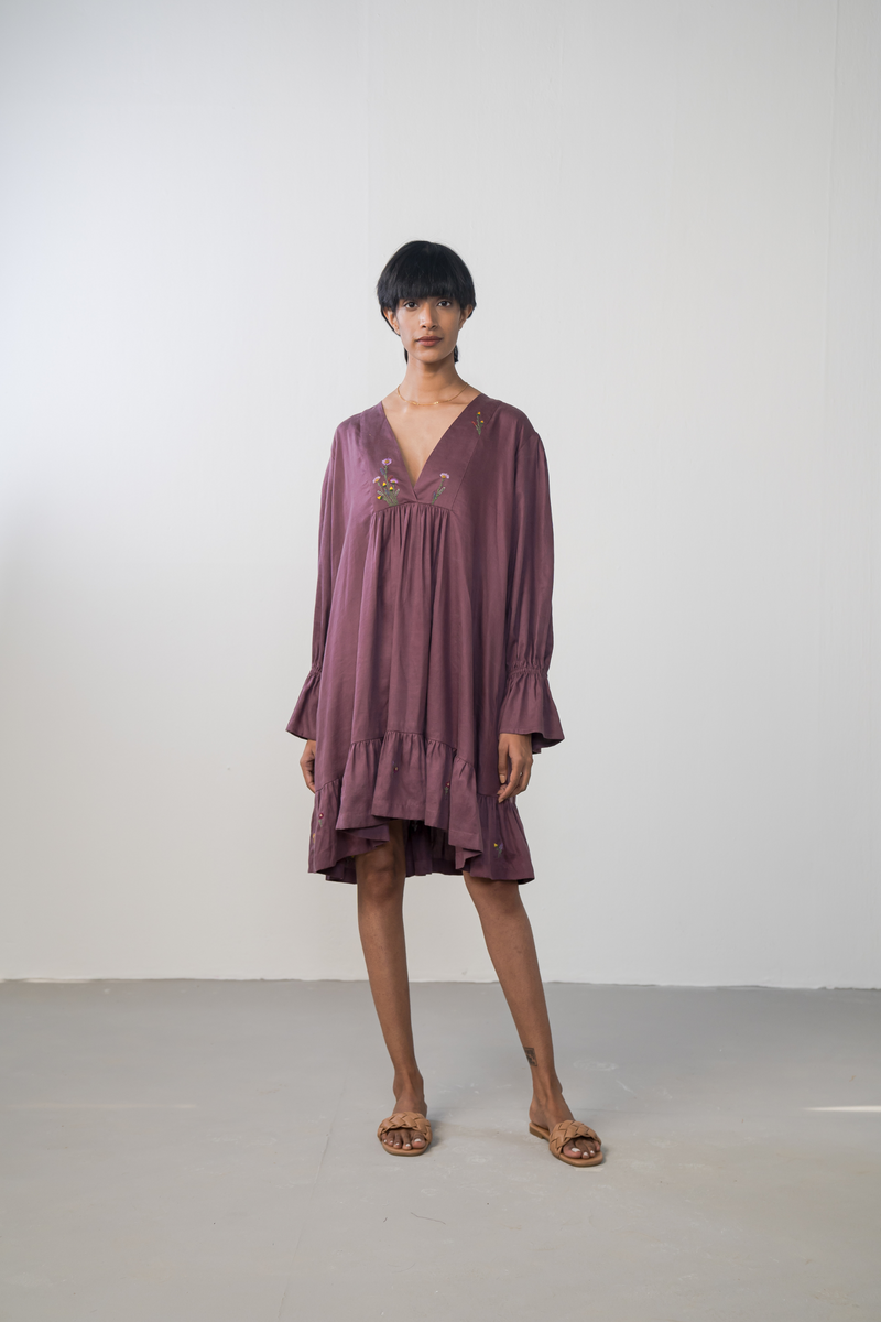 The Purple Garden tencel dress