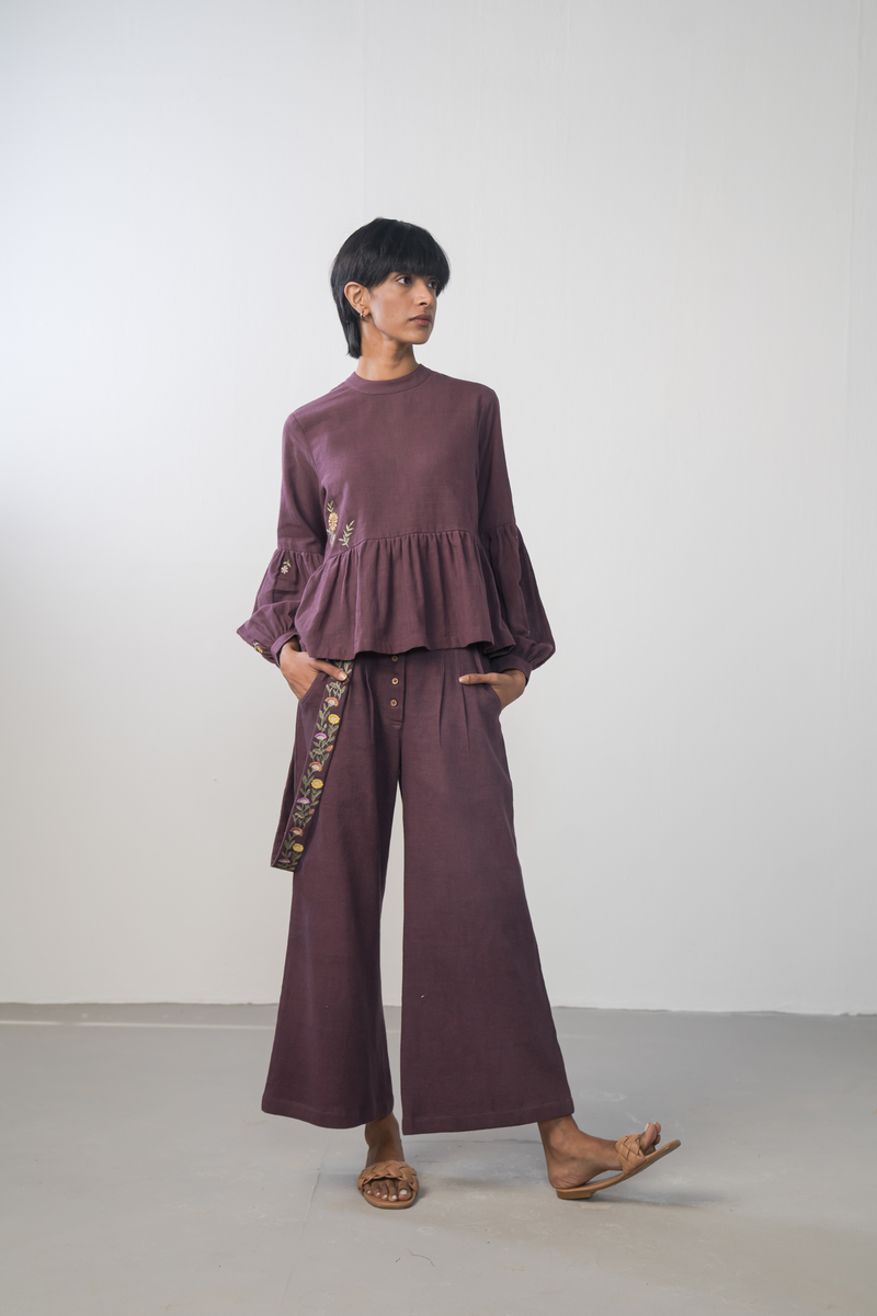 Peplum top cotton sales