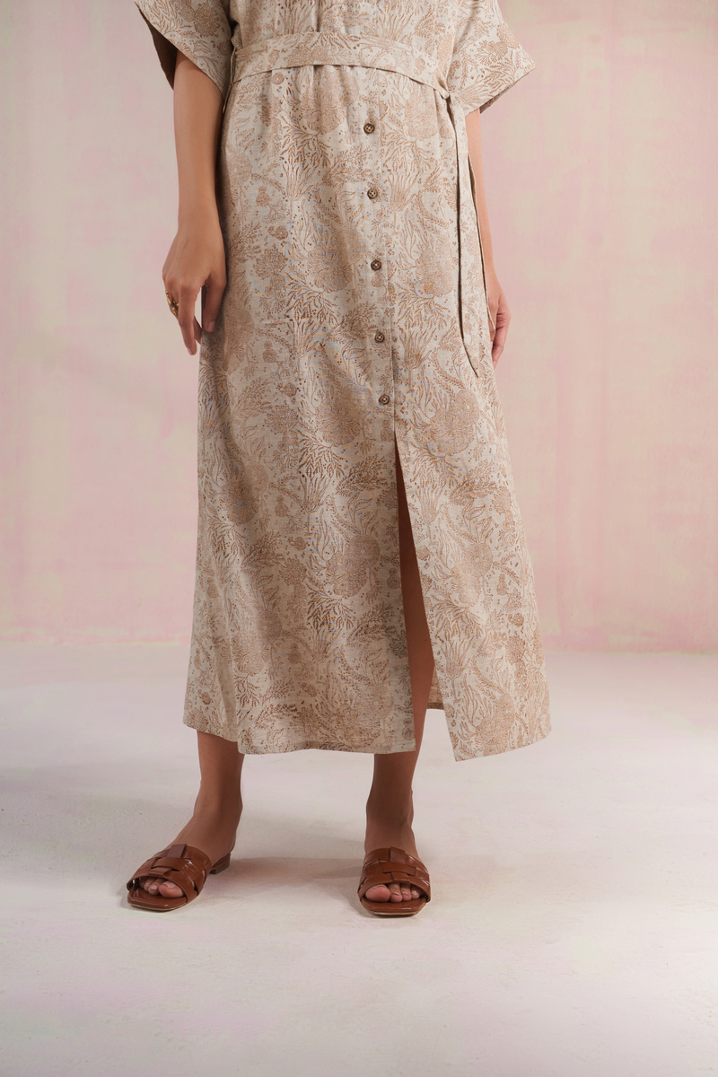 Reef Love linen shirt dress