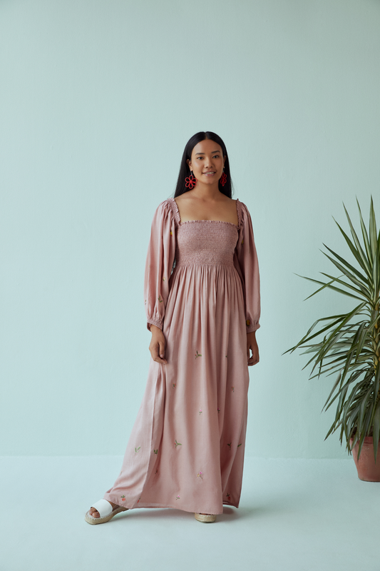 A summer's day lyocell square neck mai dress