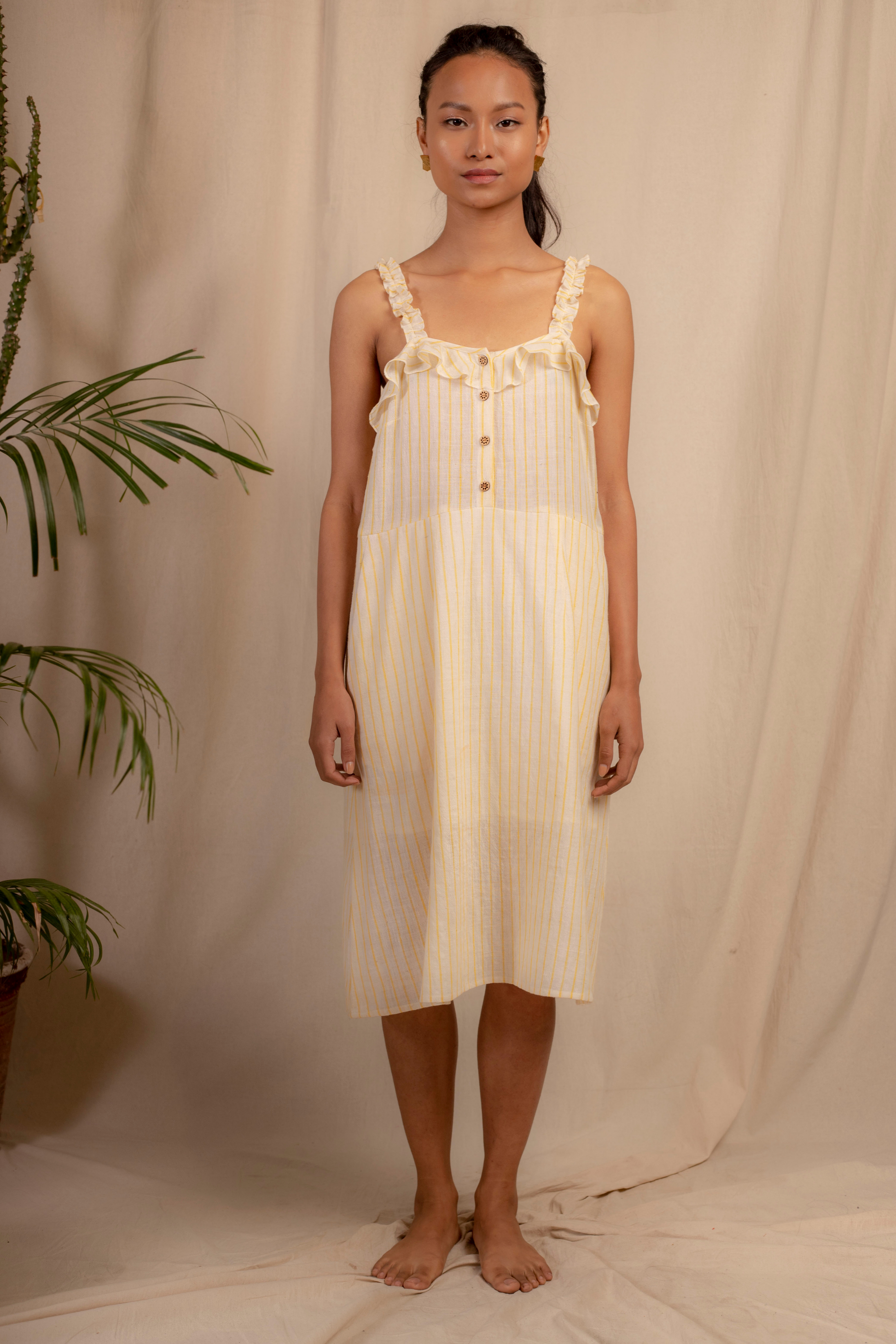  Sui | ANACAPRI embroidered handwoven organic cotton strappy shift dress from Granita Summer Collection 2019