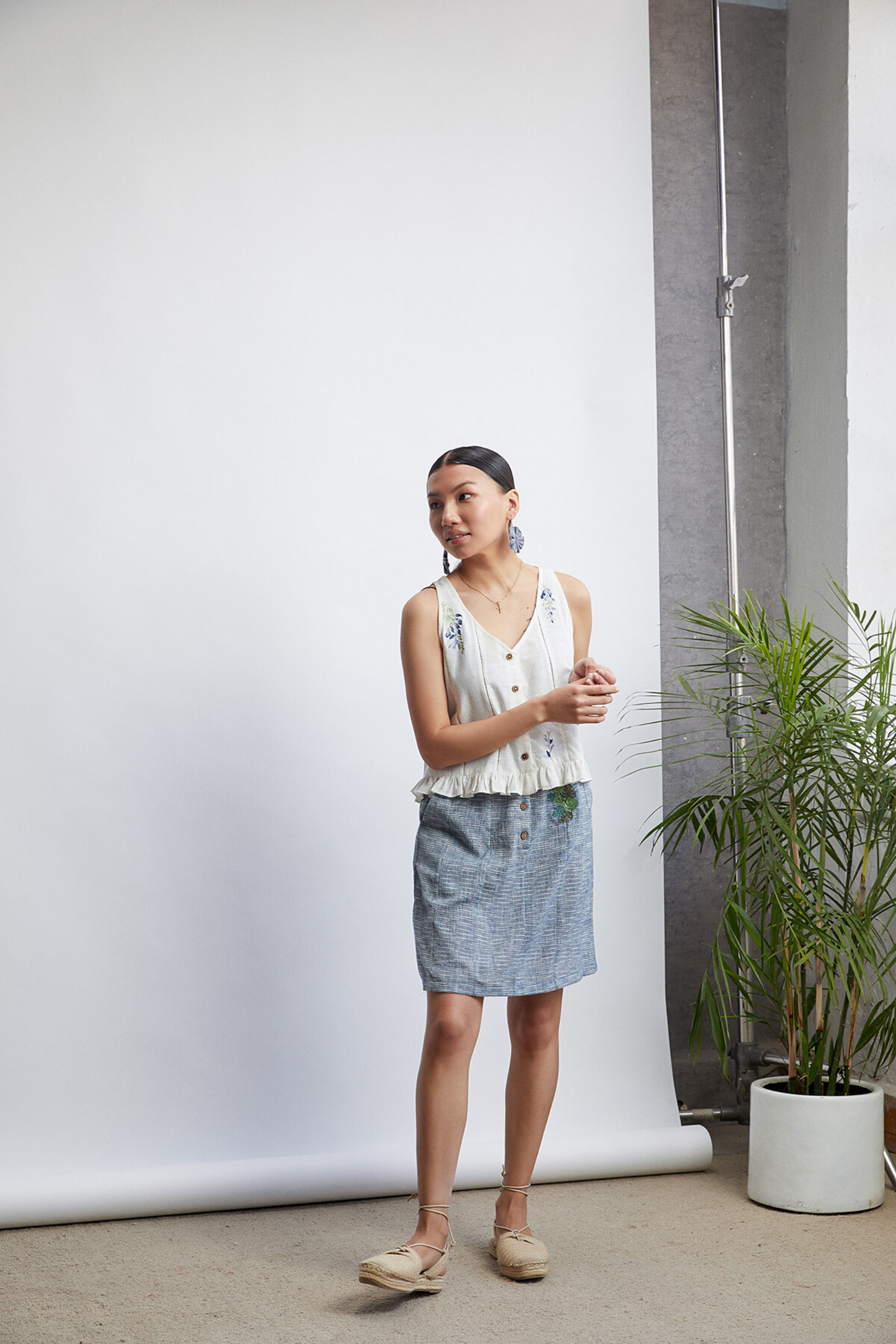Bloom Up handwoven sleeveless top