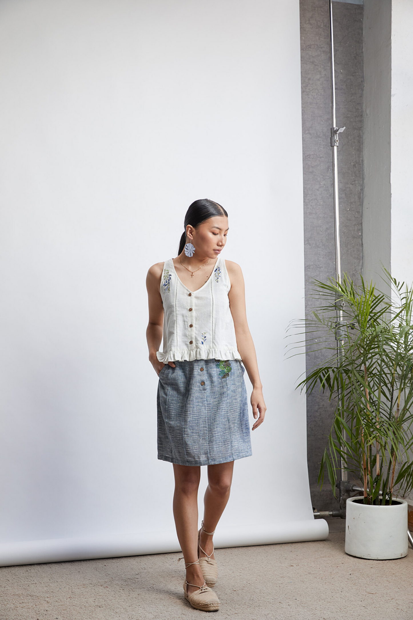 Bloom Up handwoven sleeveless top