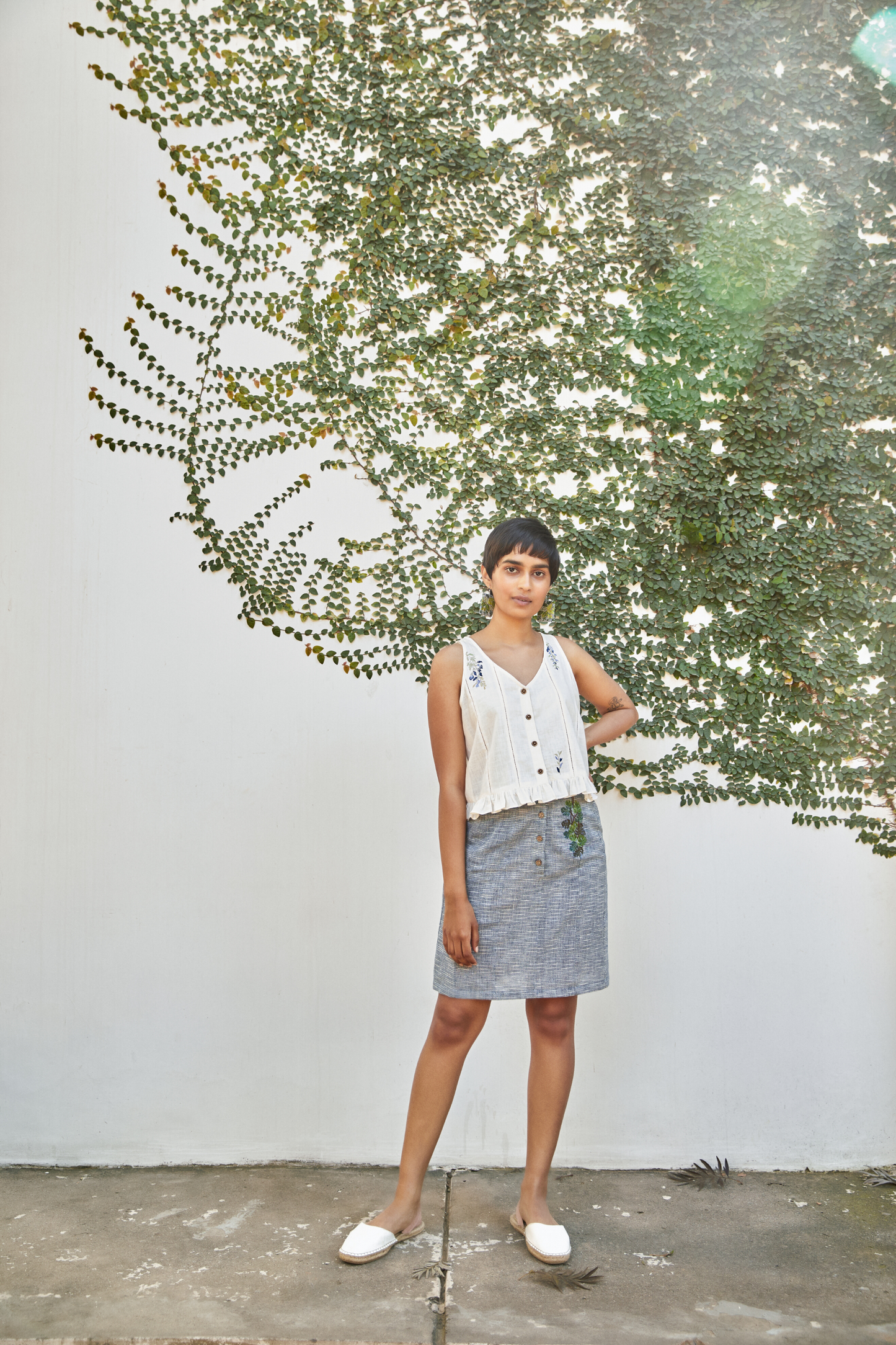 Bloom Up handwoven sleeveless top