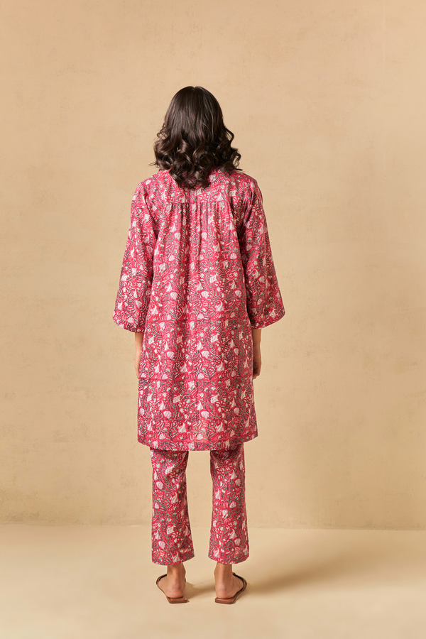 Coral Sunset Lyocell Kurta