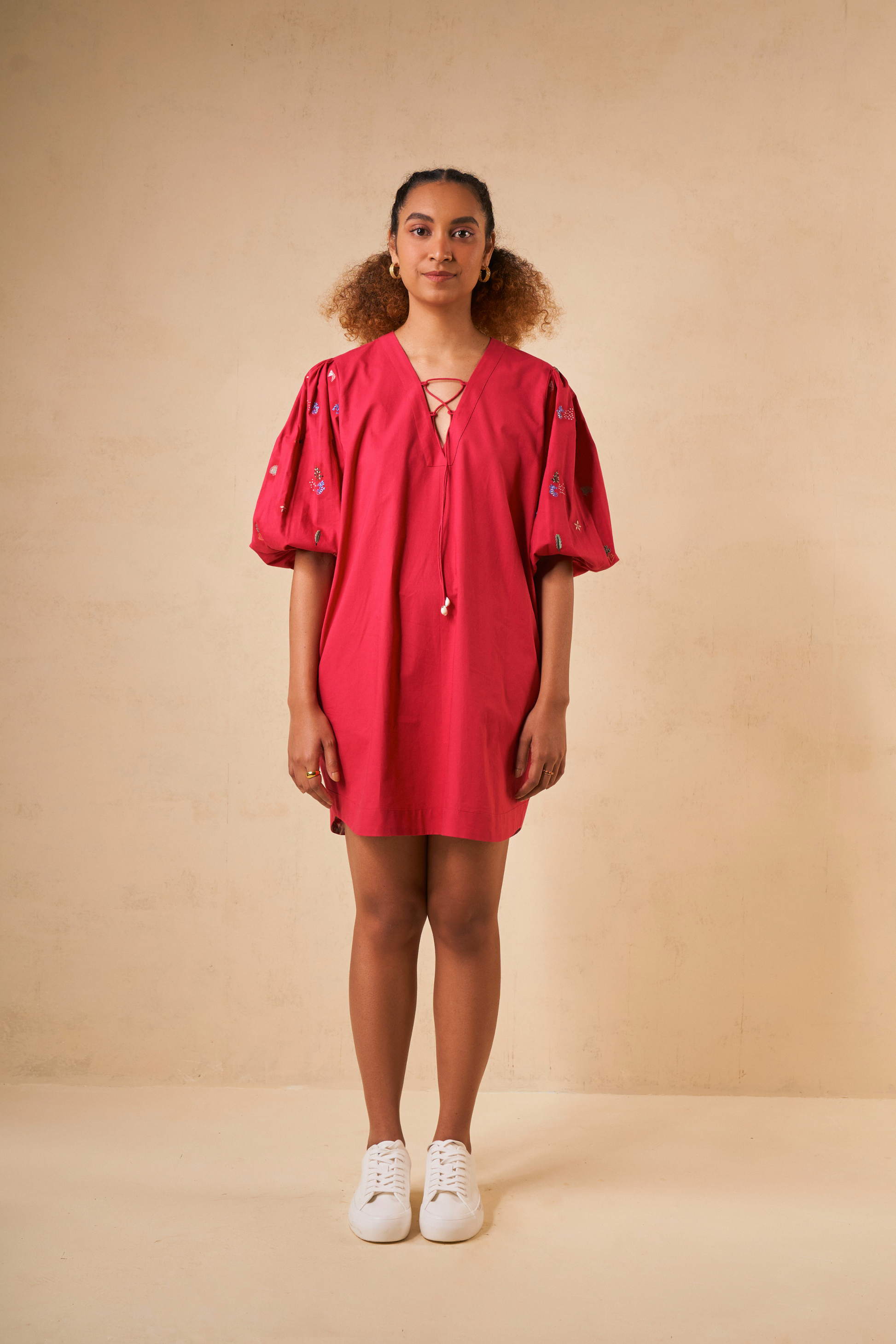 Coral Sunset Organic Cotton Dress