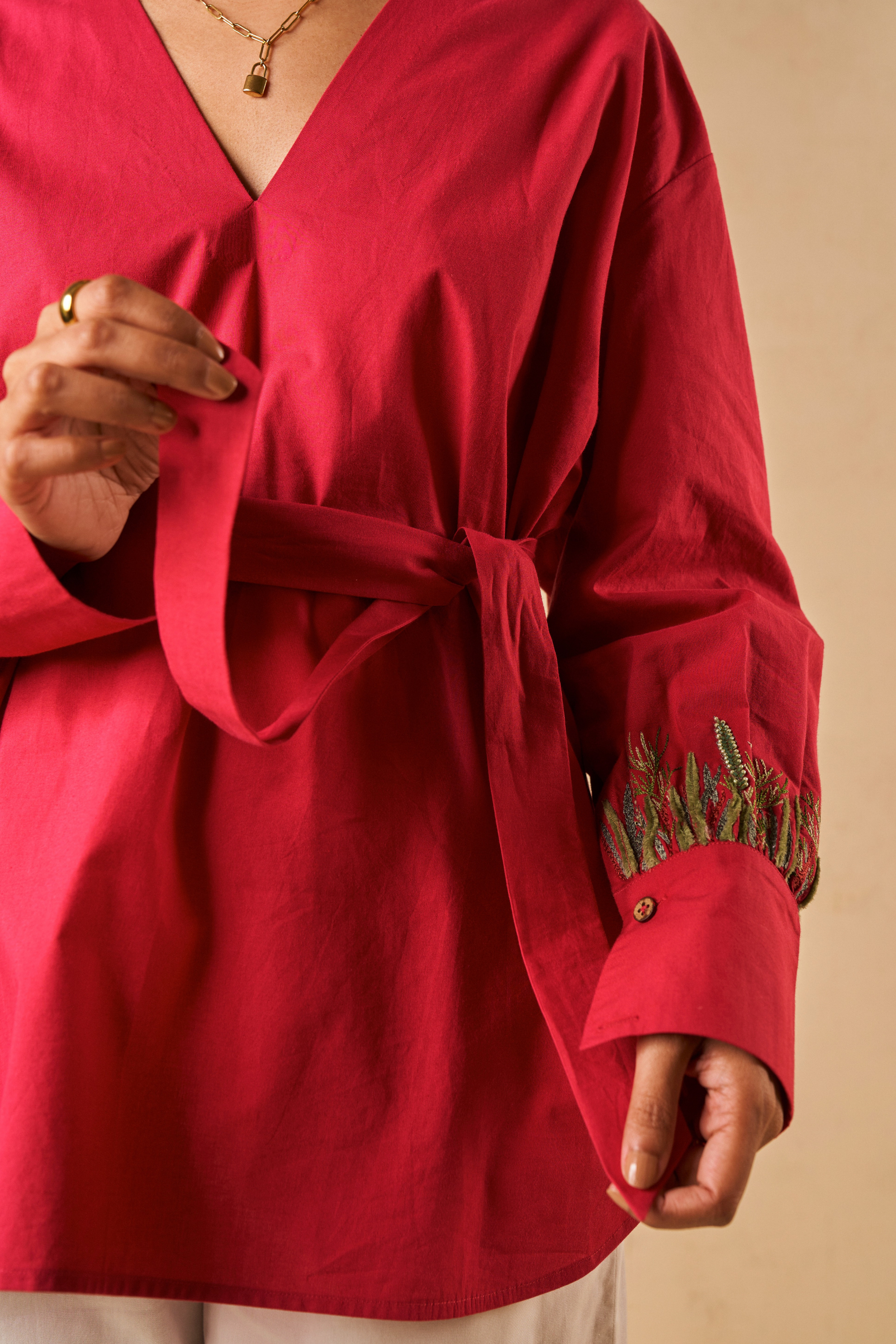 Coral Sunset Organic Cotton Shirt