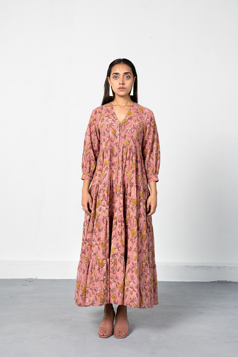 Dahlia Oasis kala cotton maxi dress