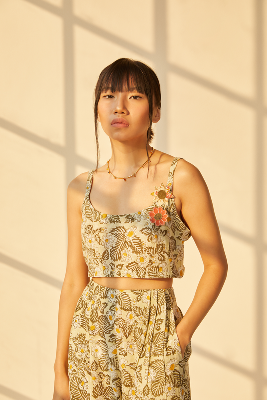 daisy me handwoven organic cotton crop top