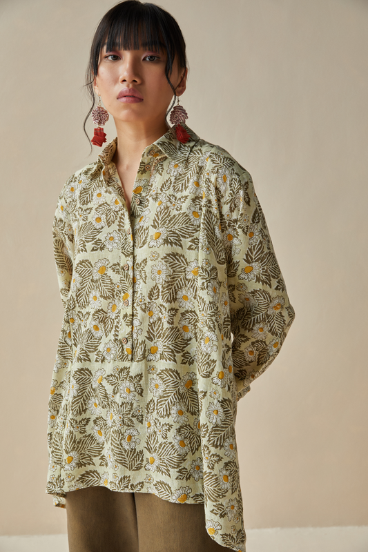 daisy moon handwoven organic cotton shirt
