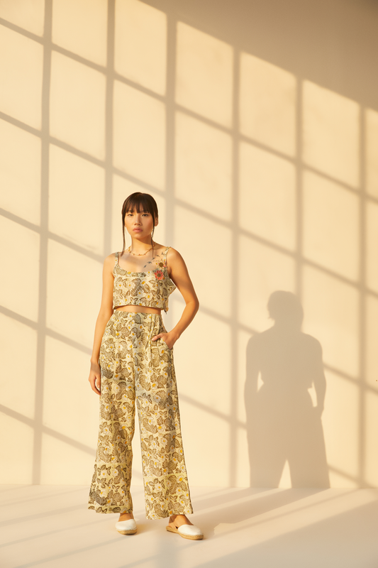 Daisy moon handwoven organic cotton trousers