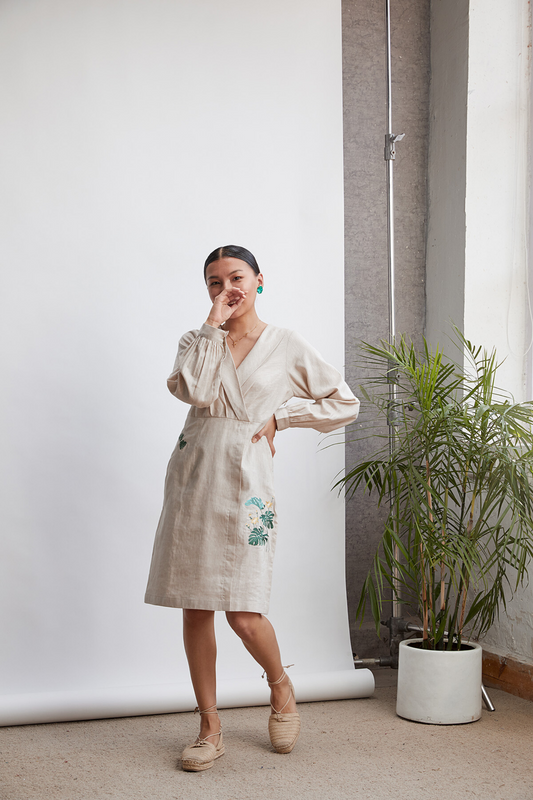 Dempsey linen midi dress