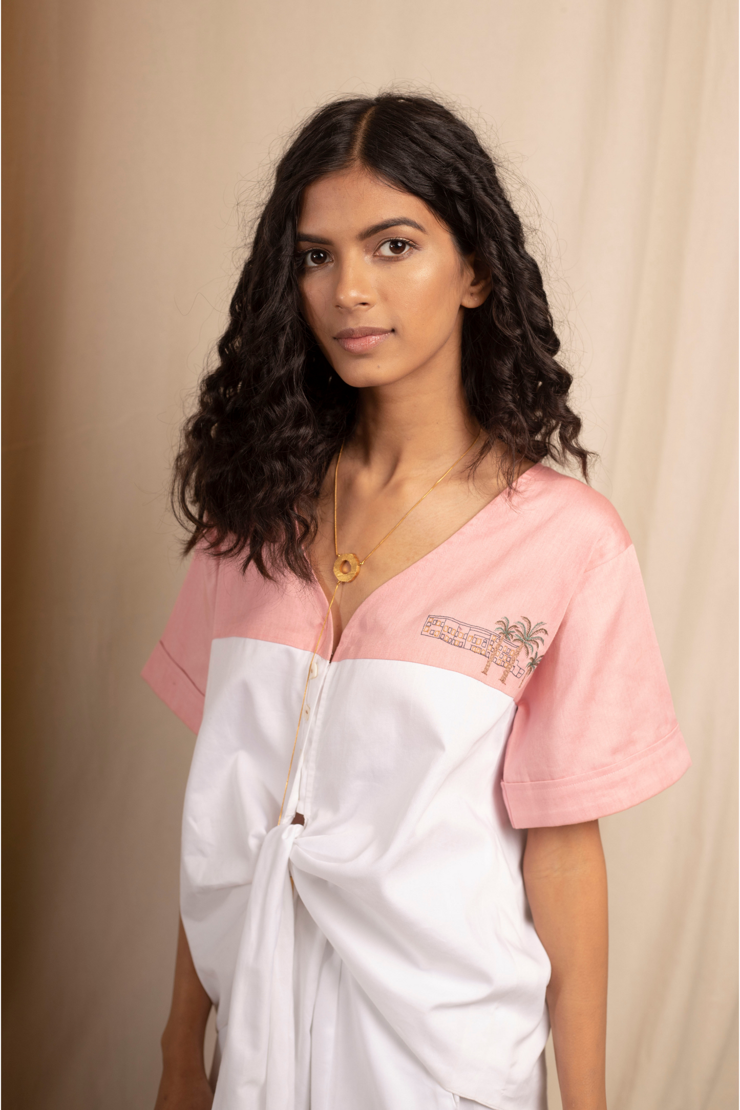 Sui | ESTATE hand-embroidered, herbal-dyed organic cotton top from Granita Summer Collection 2019