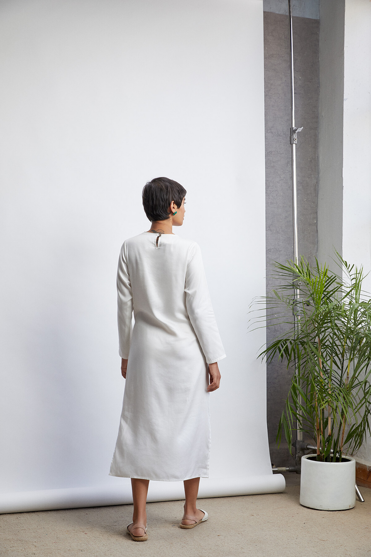 Fern Me Away knotted tencel midi dress