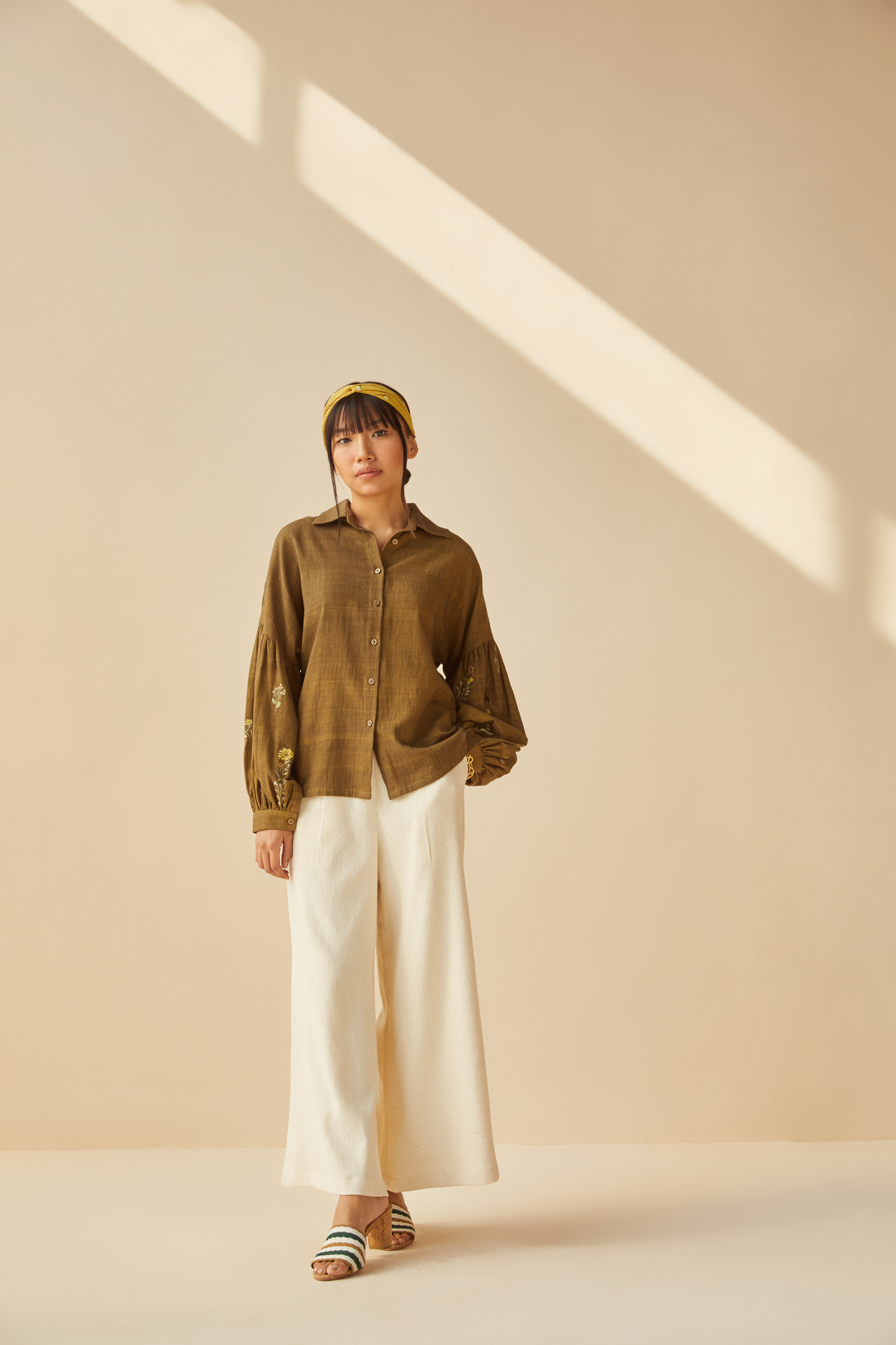 Green Garden handwoven organic cotton shirt