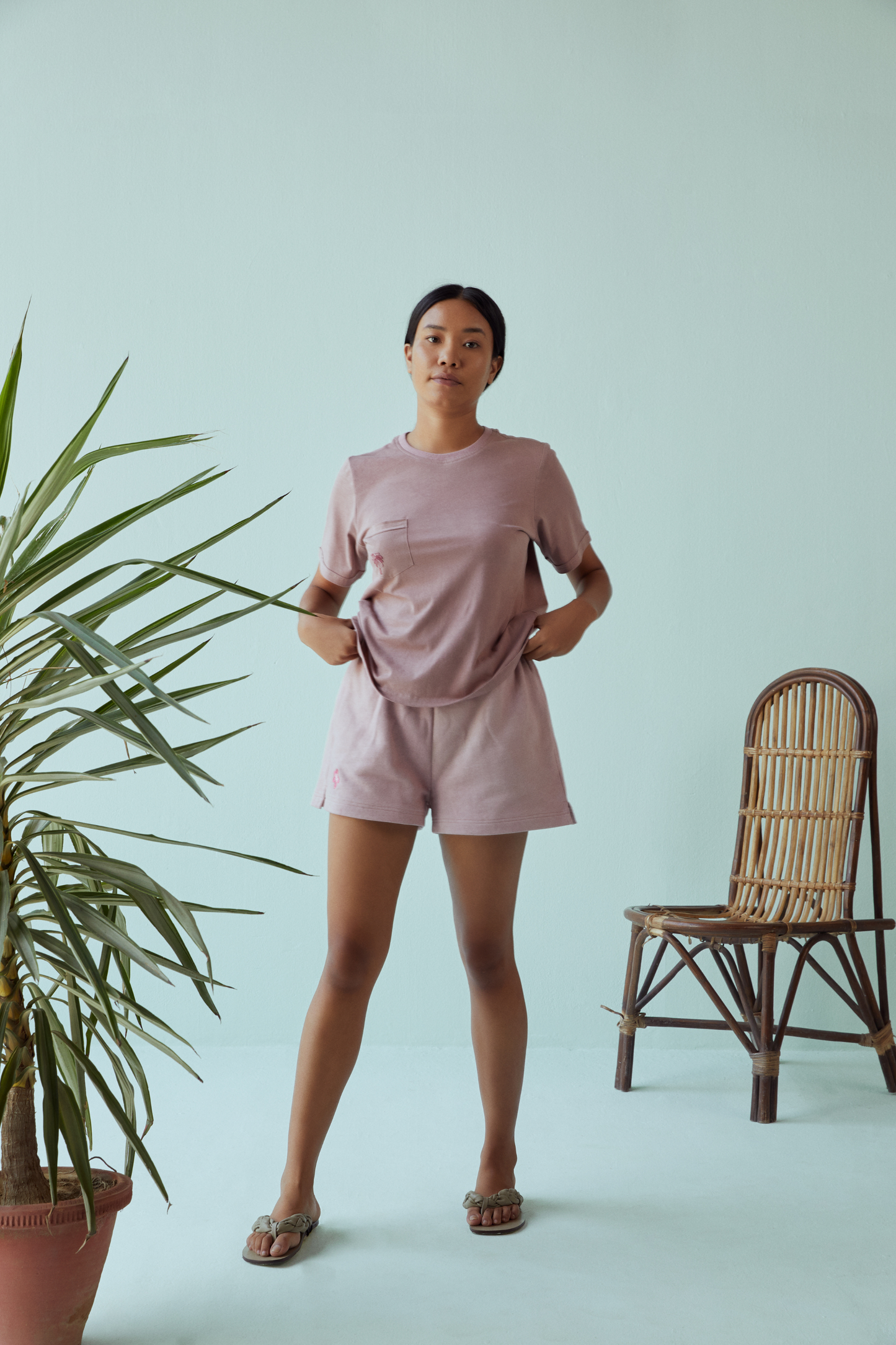 the bloom organic cotton knit set