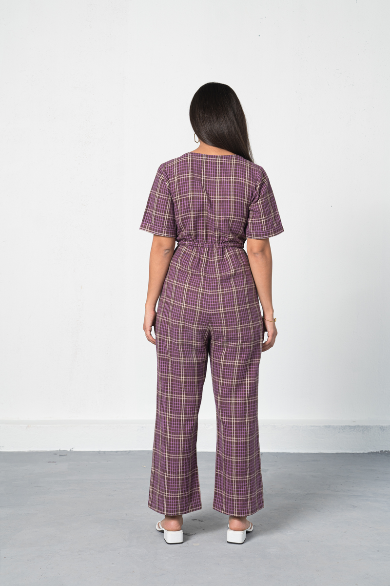 Purple Fields handwoven organic cotton jumpsuit