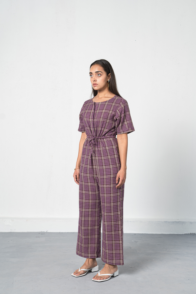 Purple Fields handwoven organic cotton jumpsuit