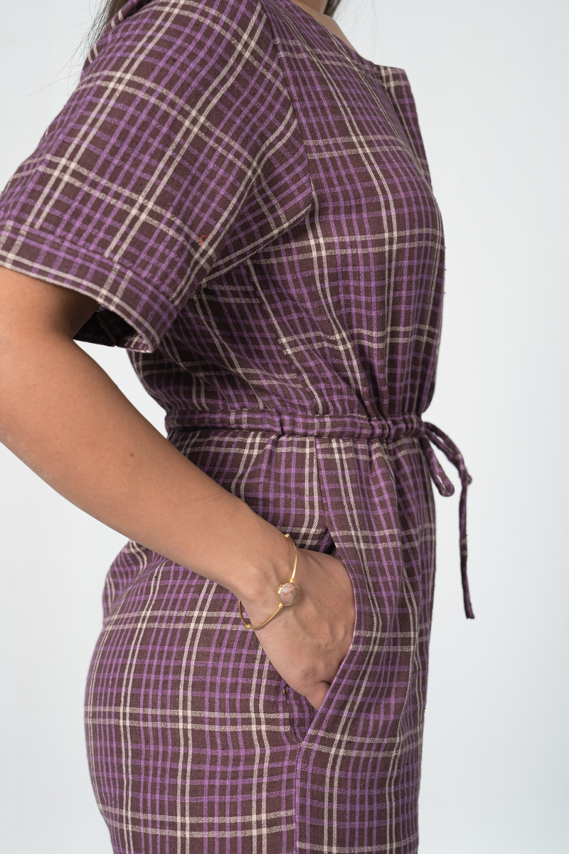 Purple Fields handwoven organic cotton jumpsuit