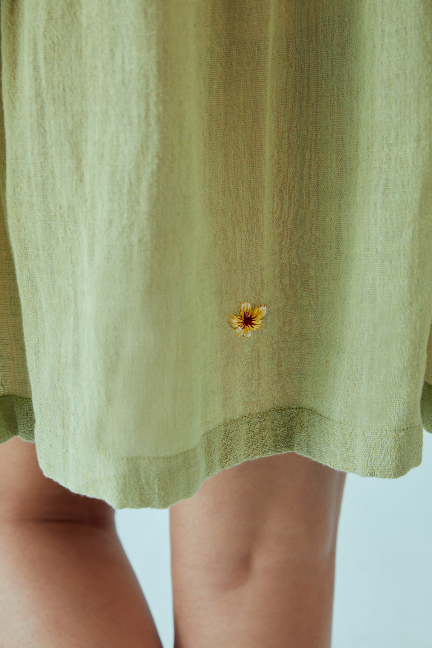 Sea Greens handwoven organic cotton spaghetti dress
