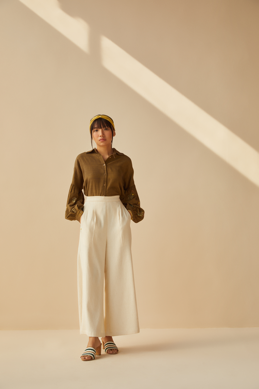 Soulful handwoven organic cotton trousers