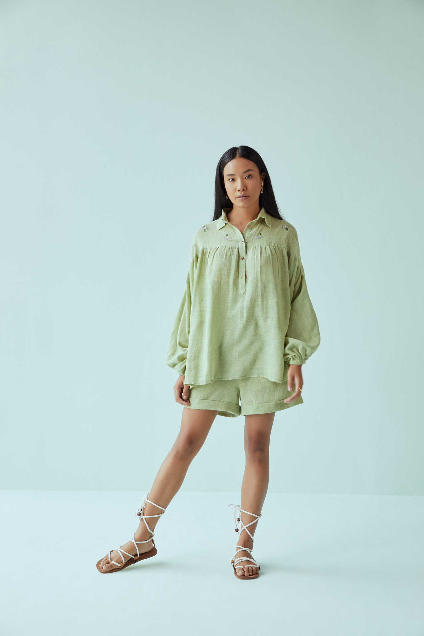 Summer Dream handwoven organic cotton shirt