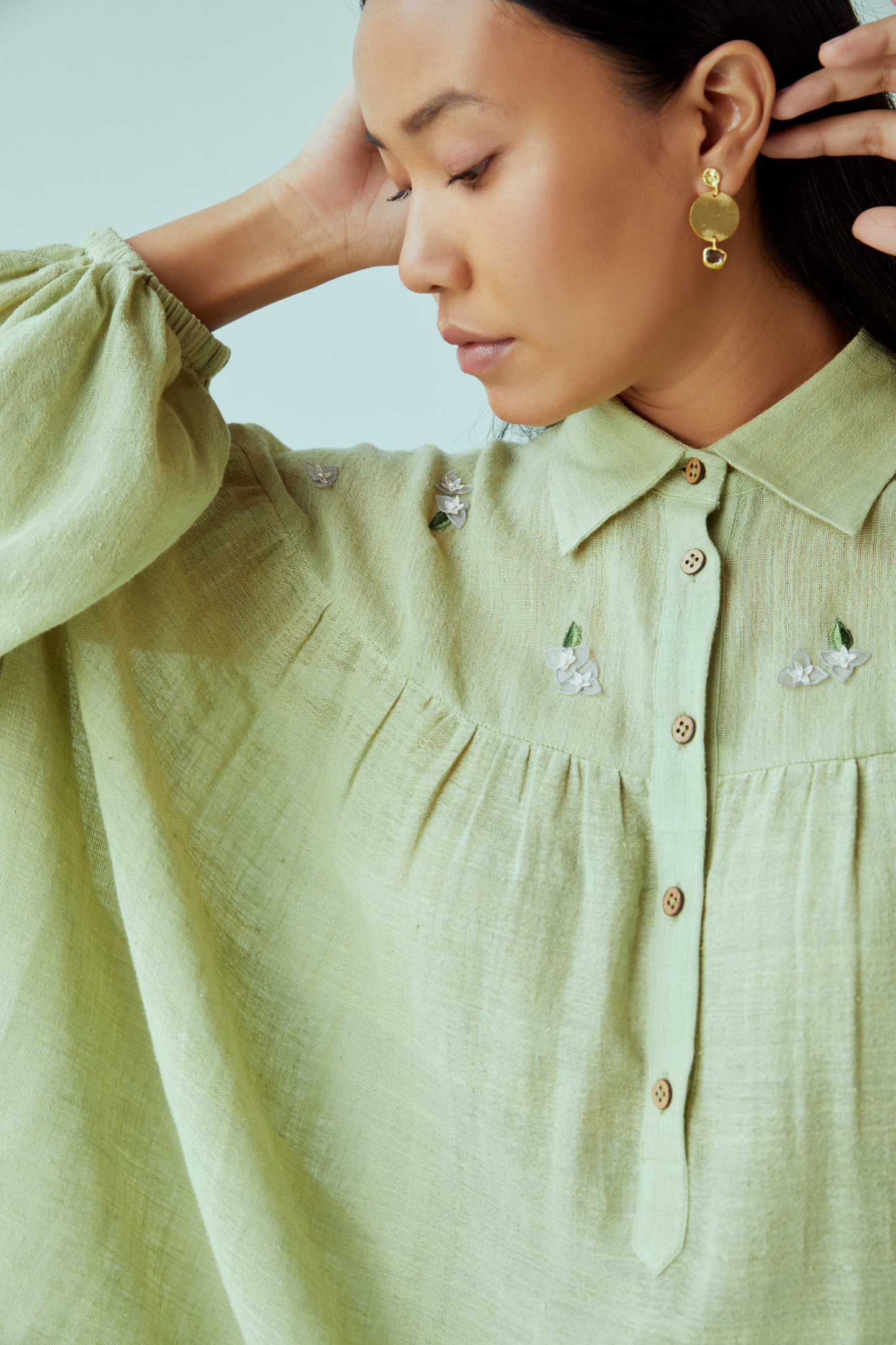 Summer Dream handwoven organic cotton shirt