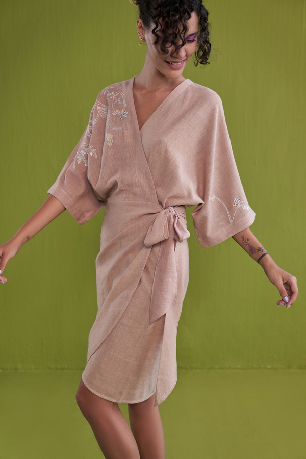 Summer Soul Handwoven Organic Cotton Wrap Dress