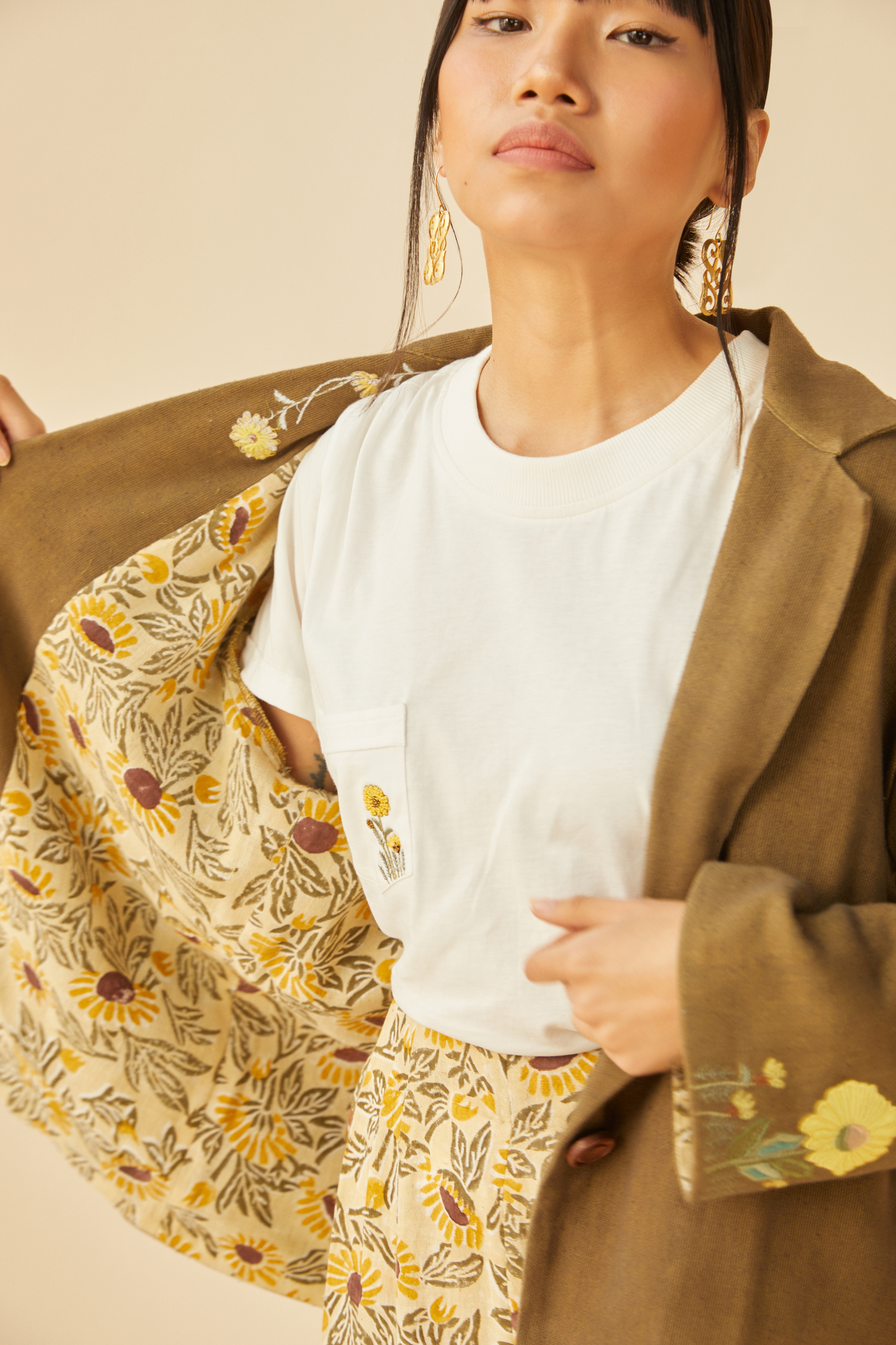 Sunflower Soul handwoven organic cotton blazer