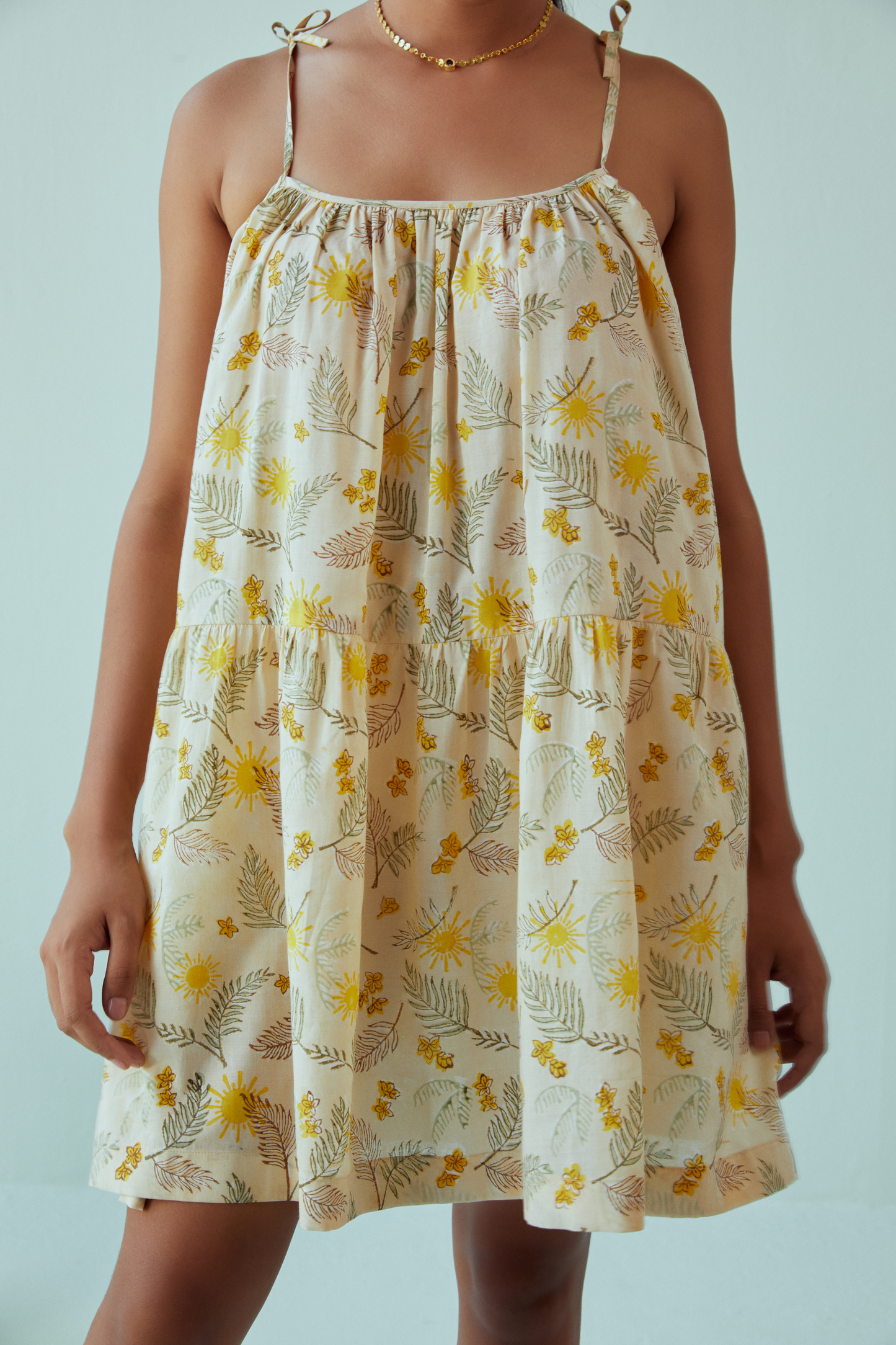 Sunny Palms lyocell spaghetti dress