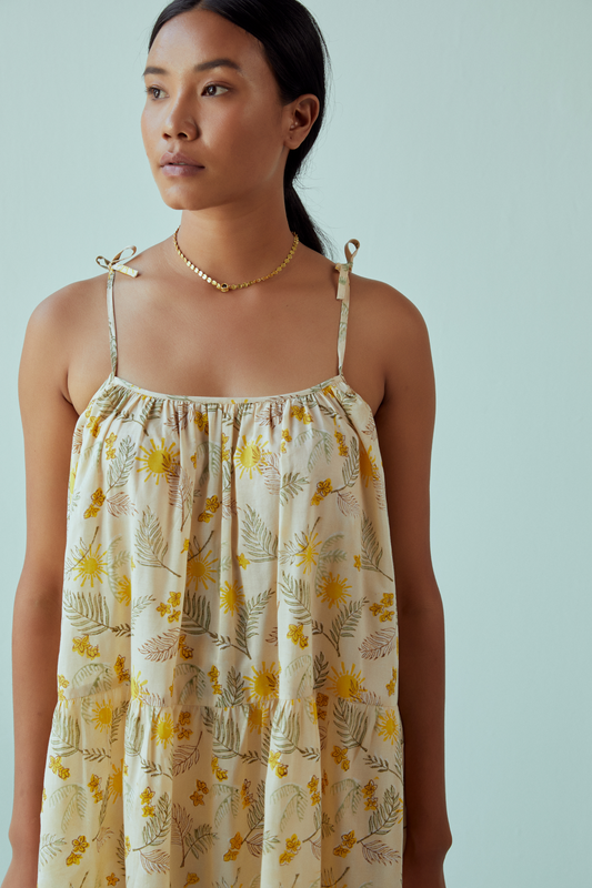 Sunny Palms Lyocell Spaghetti strap dress