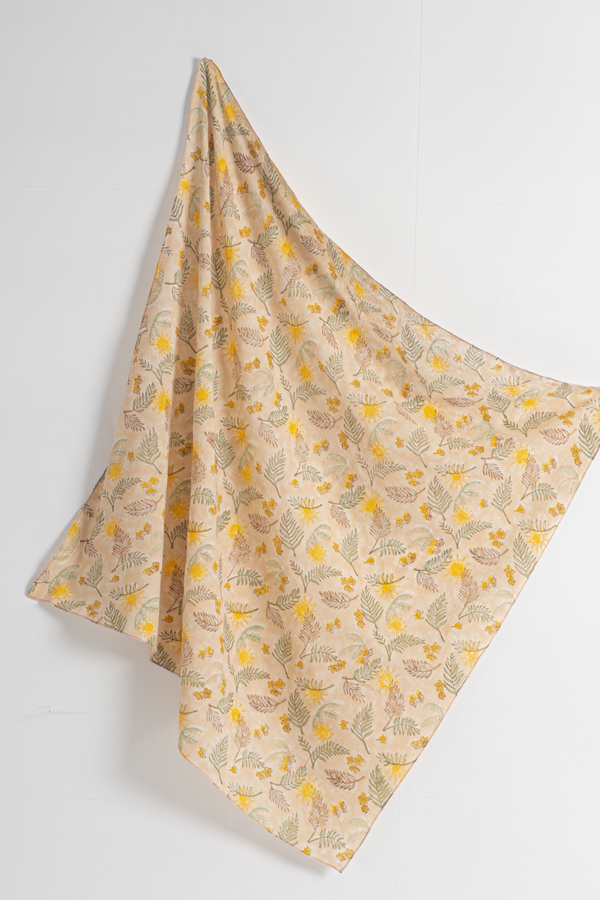 sunny palm floral print scarf