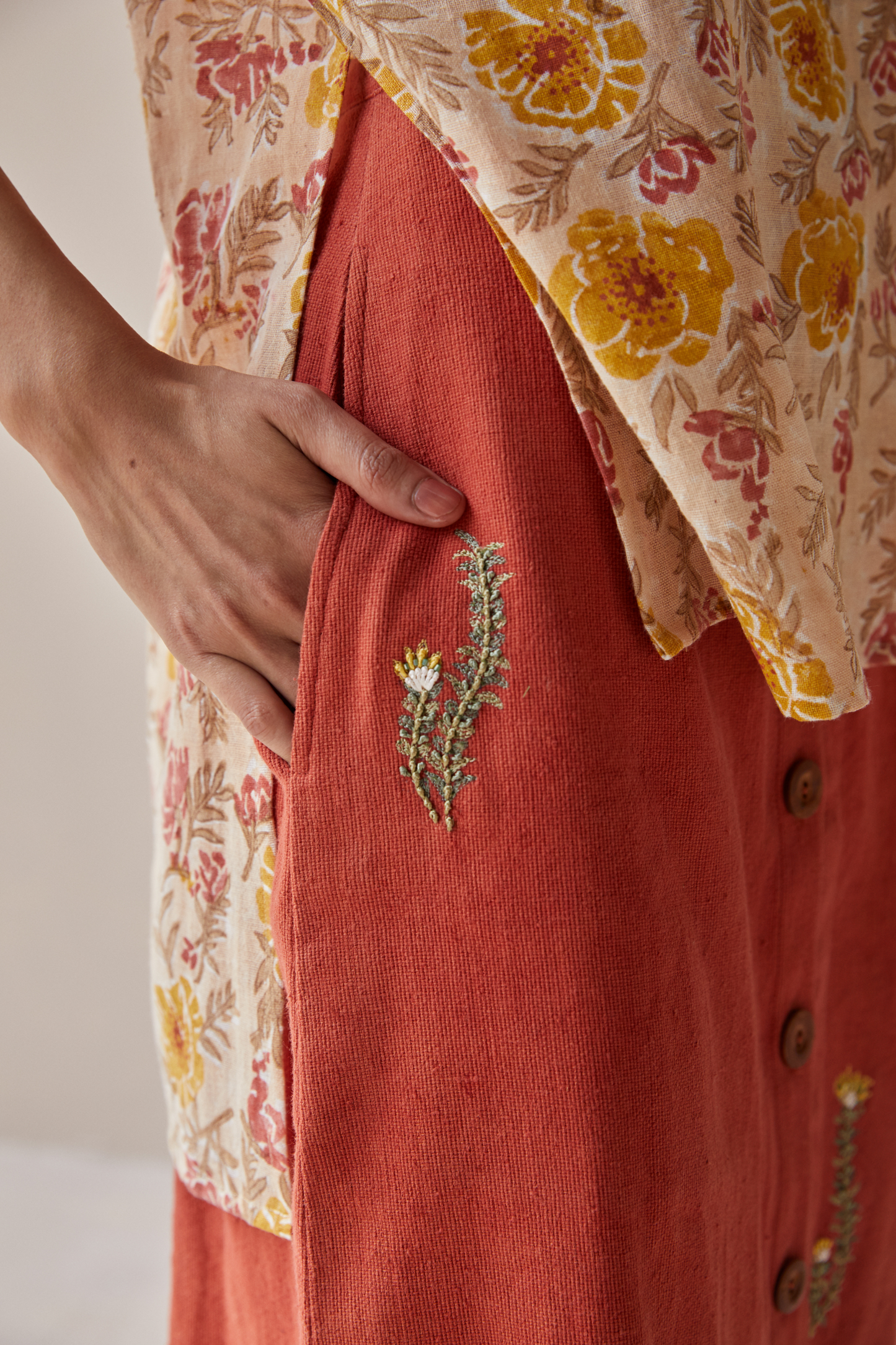 The Bloom handwoven organic cotton skirt