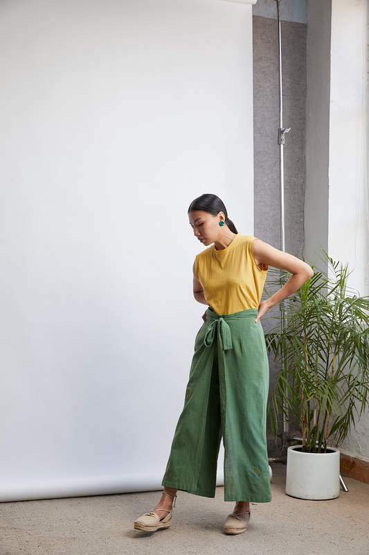 The Botanic handwoven organic cotton trousers