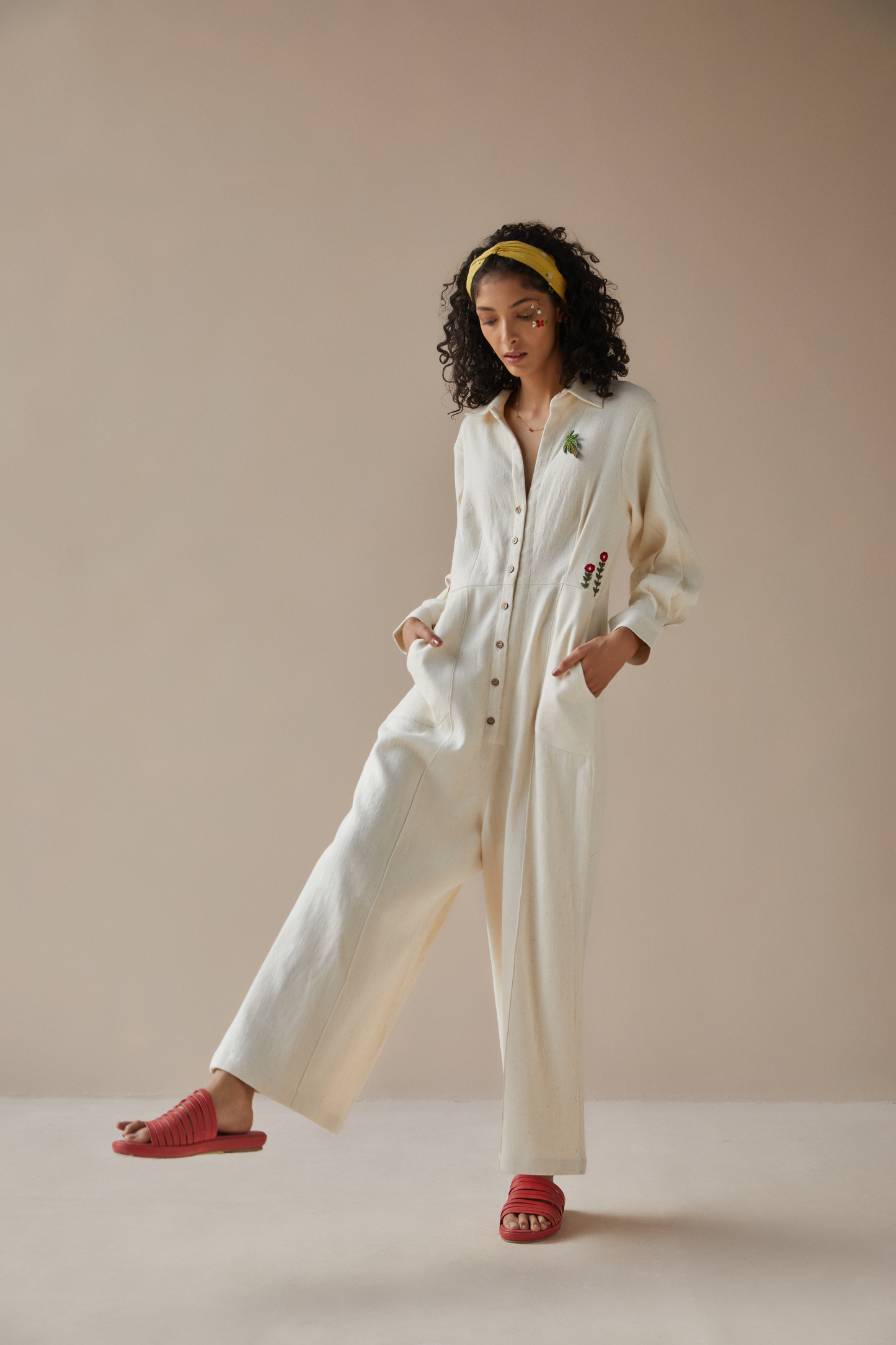 The Cliffside handwoven organic cotton jumpsuit