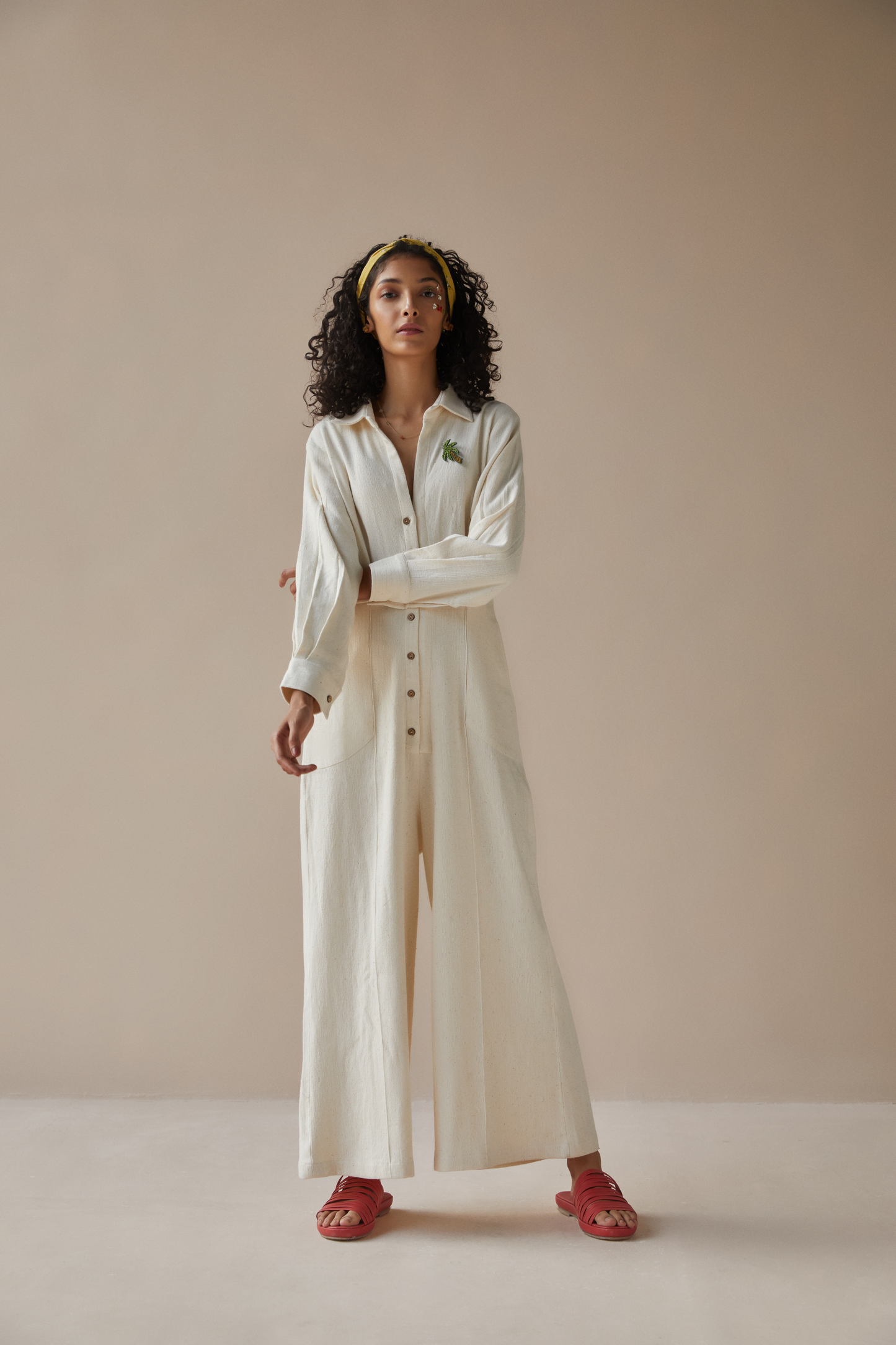 The Cliffside handwoven organic cotton jumpsuit