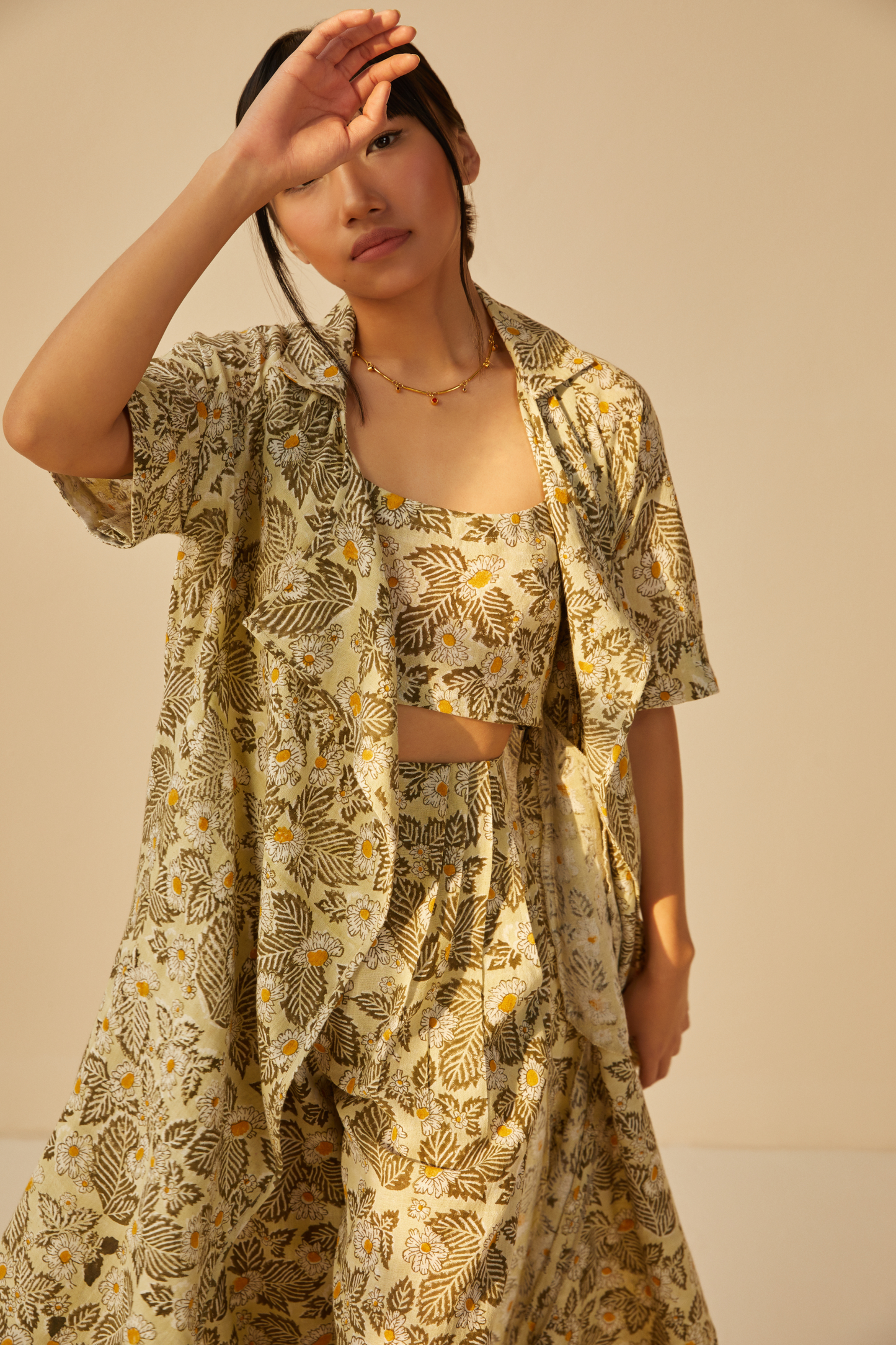 Daisy Me handwoven organic cotton crop top