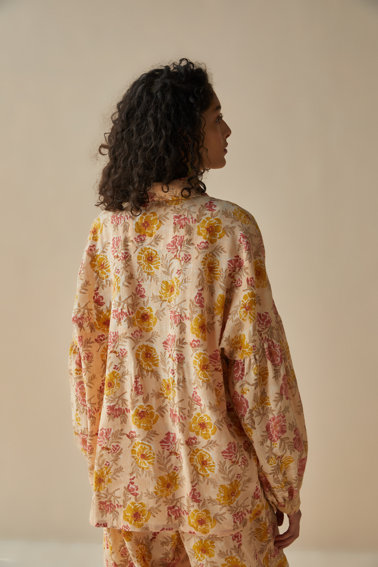 The Flower Power handspun handwoven organic cotton shirt