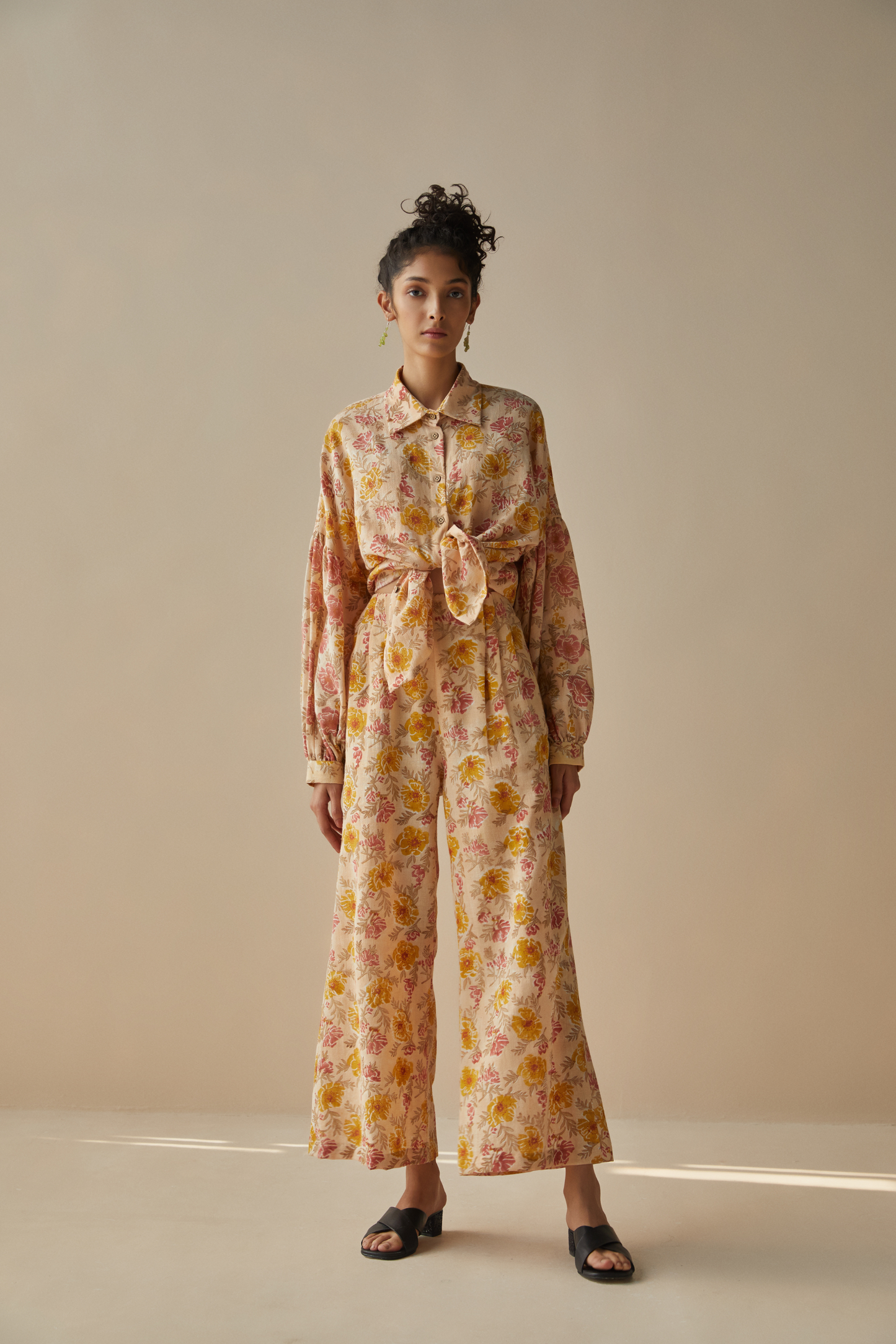 The Flower Power handspun handwoven organic cotton shirt