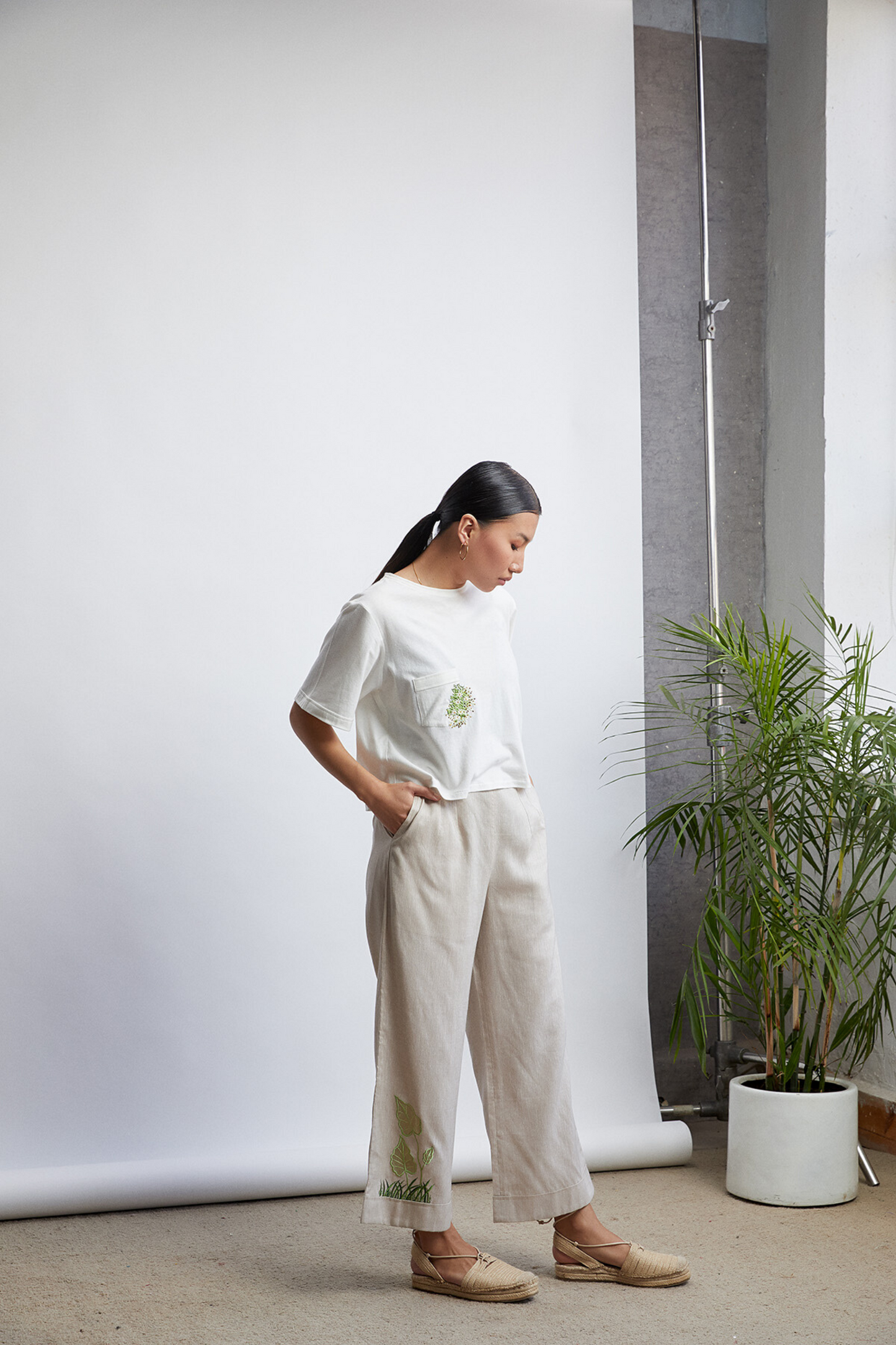 The Garden organic cotton knit top