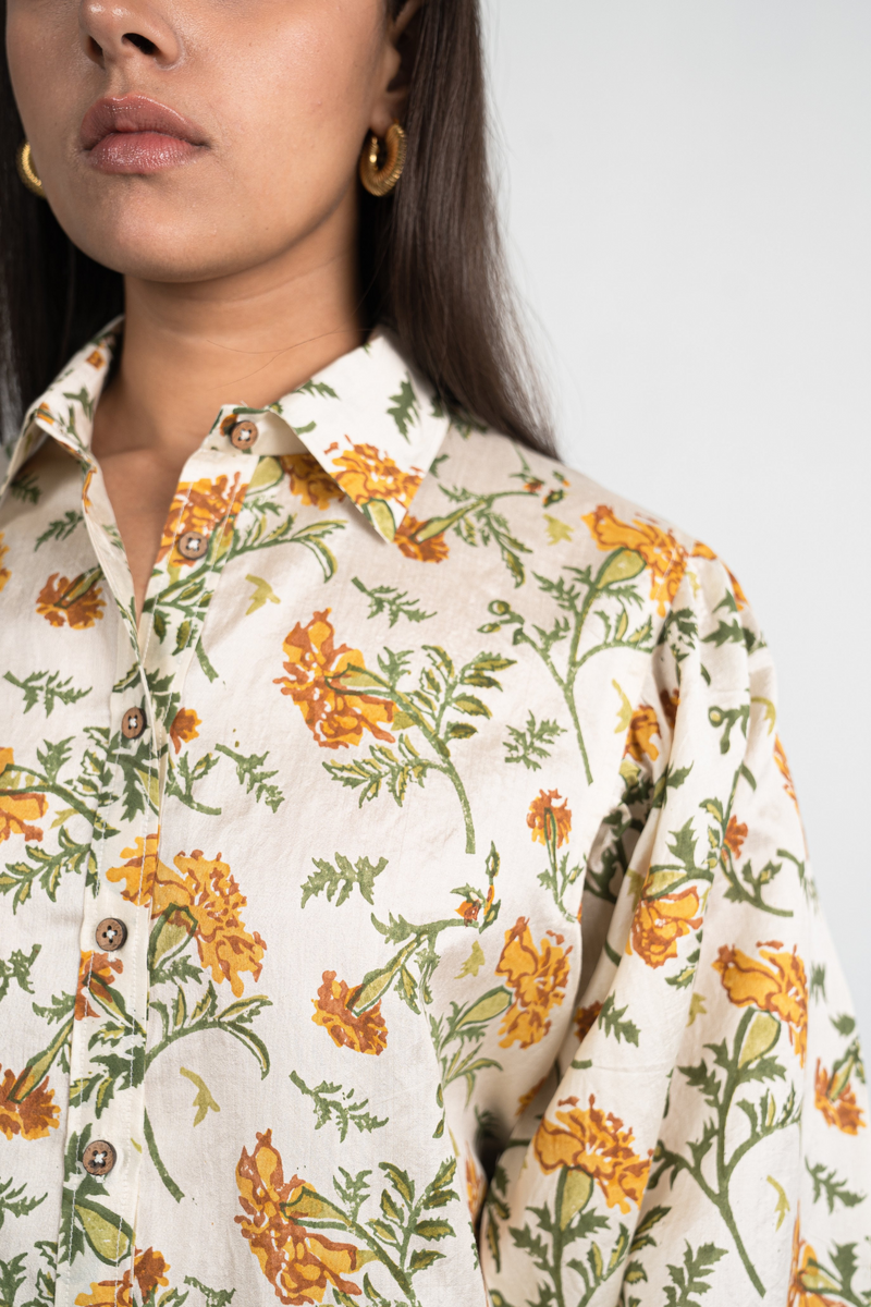 The Marigold Joy silk shirt