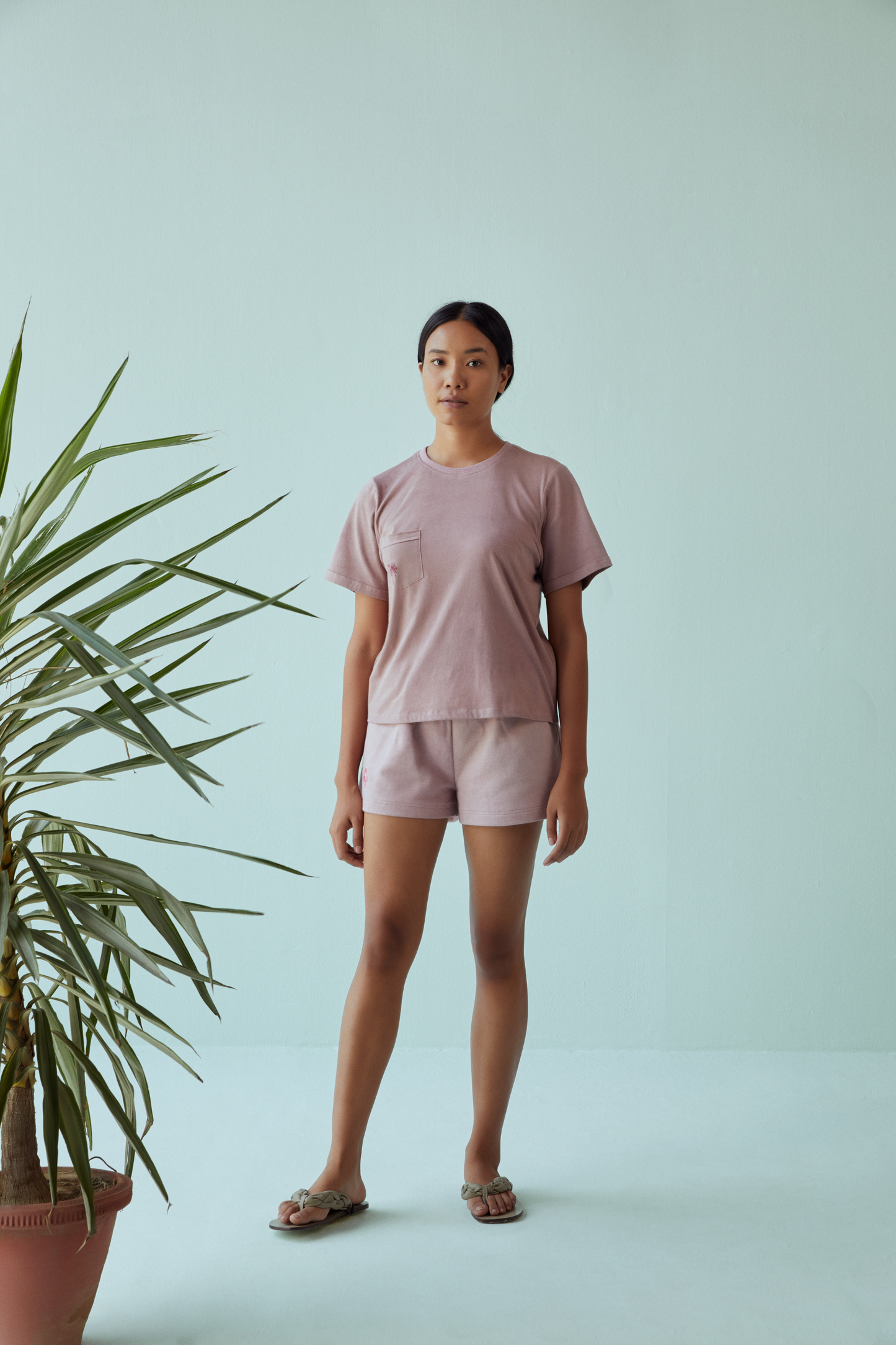 The Palmy organic cotton knit set